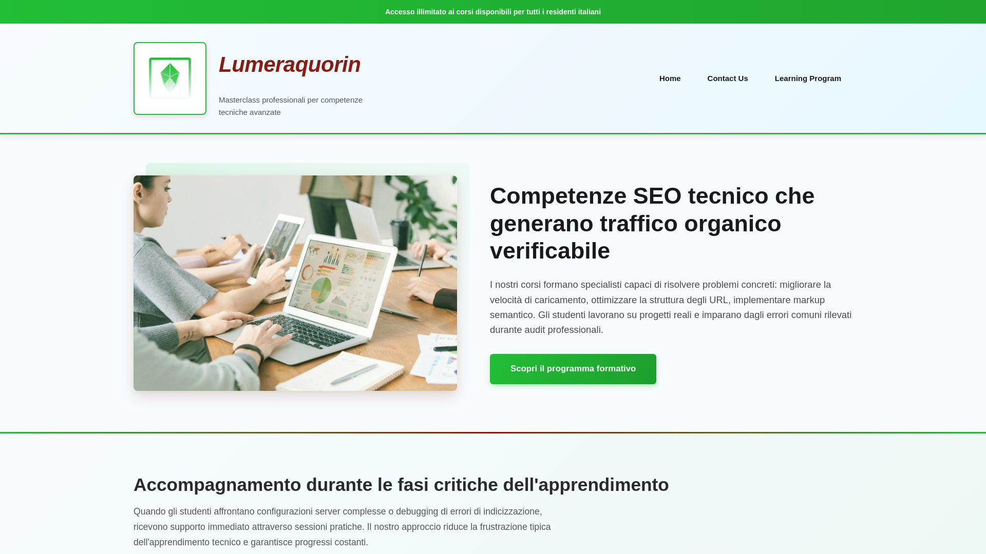 website screenshot of https://lumeraquorin.sbs/