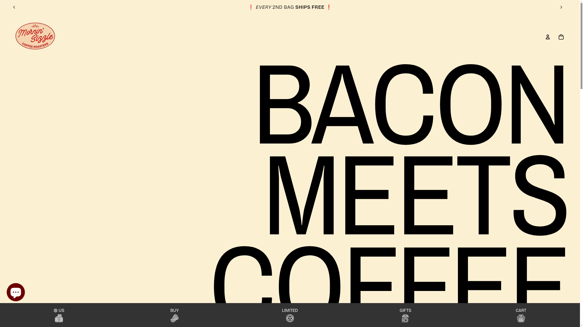 website screenshot of https://morninsizzle.com
