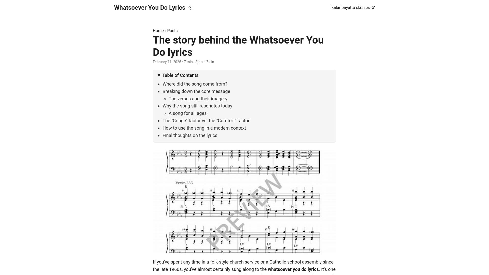website screenshot of https://whatsoever-you-do-lyrics.pages.dev/