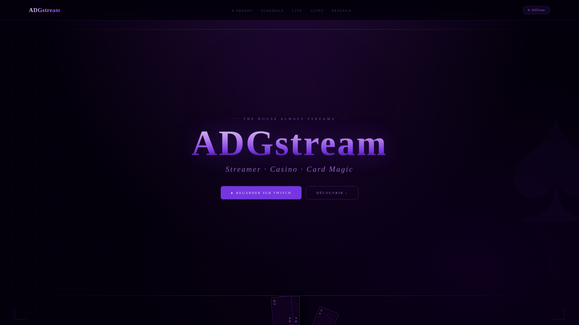website screenshot of https://adgstream.com/