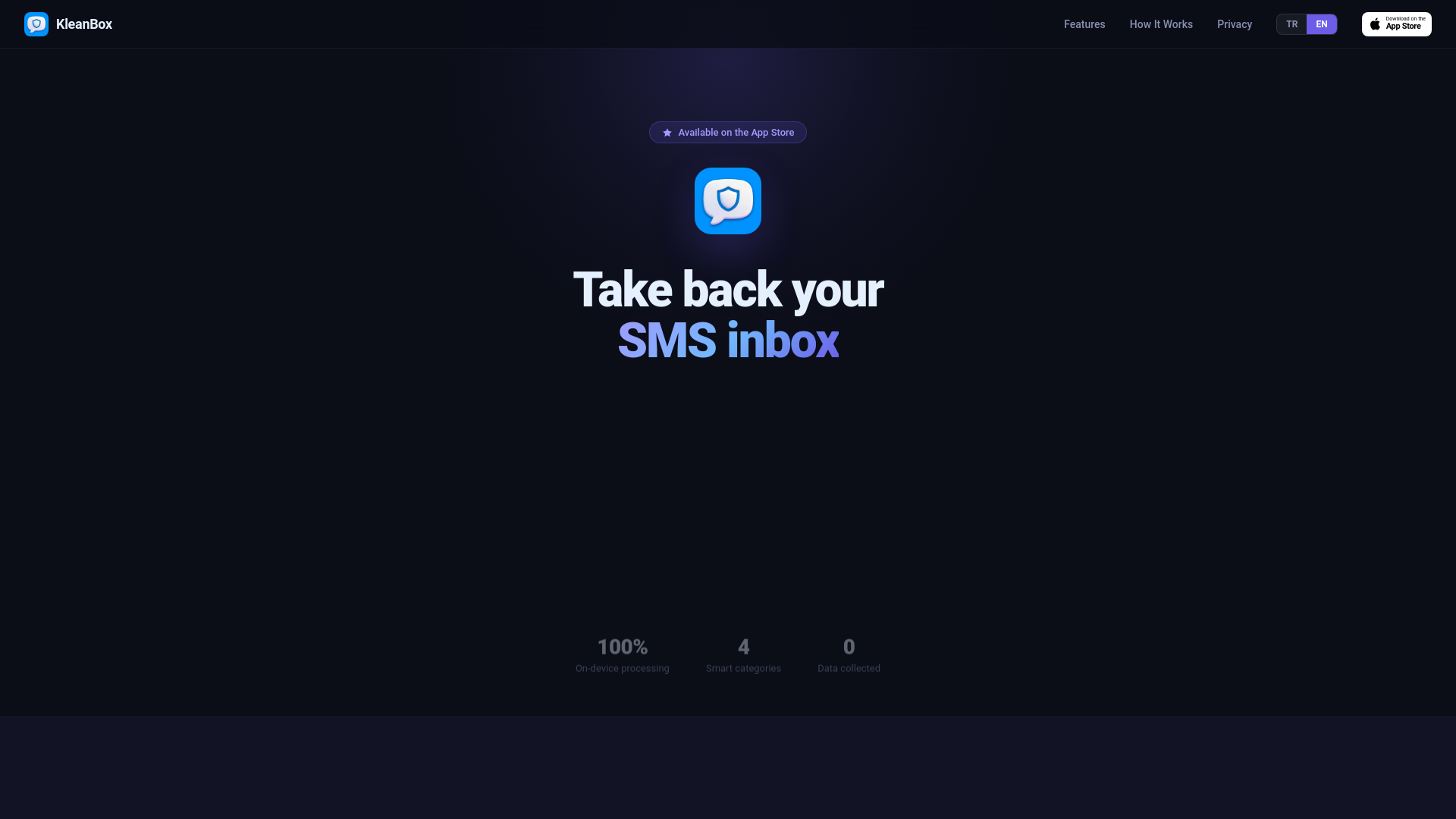 website screenshot of https://kleanbox.app/