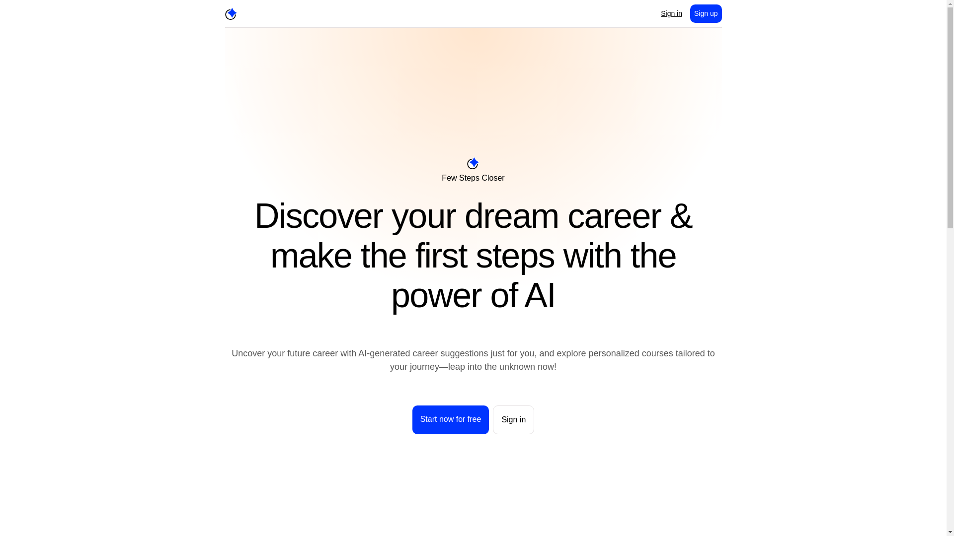 website screenshot of https://few-steps-closer-frontend.pages.dev/