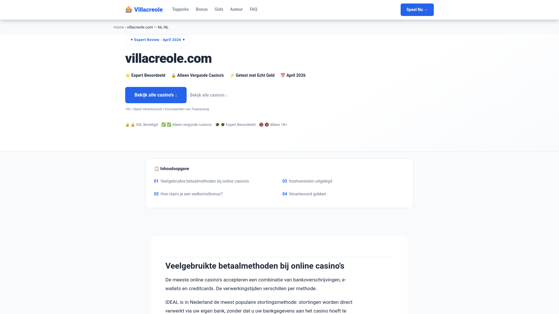 website screenshot of https://builder-preview-villacreole-com.pages.dev/