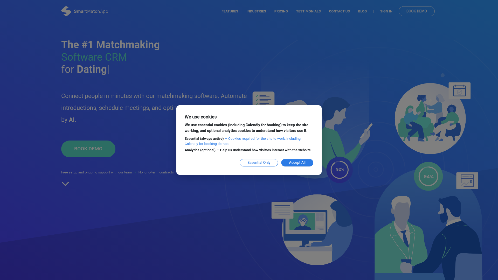 website screenshot of https://smartmatchappadmin.info/