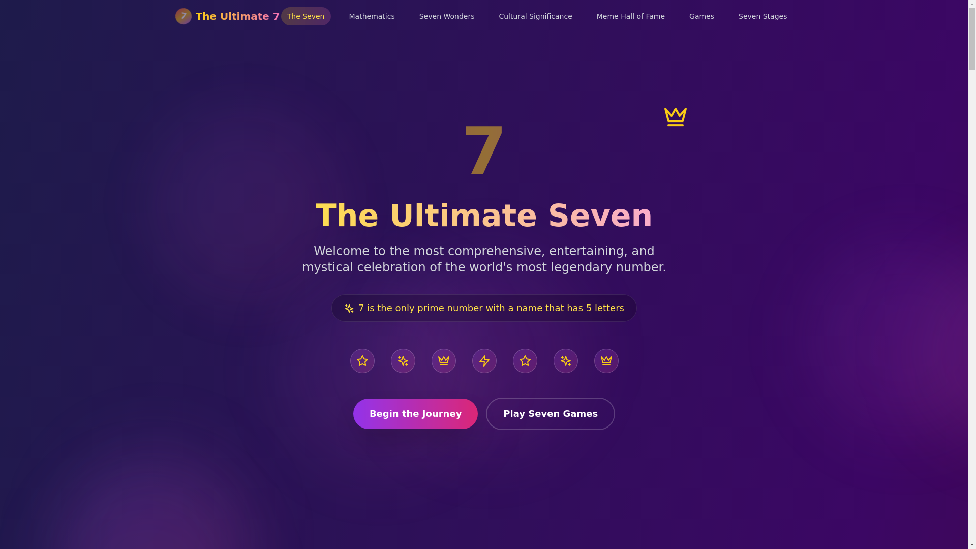 website screenshot of https://seven.fail/