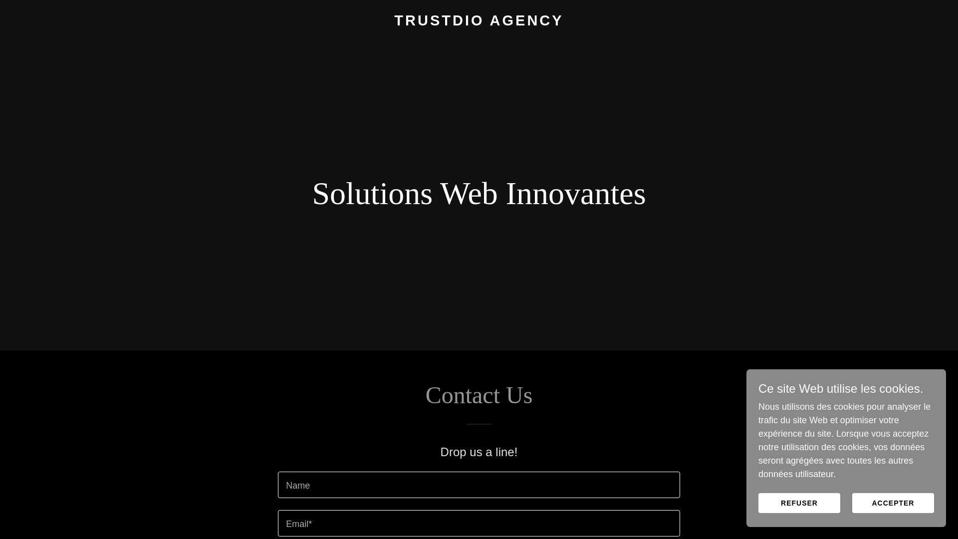 website screenshot of https://trustdioagency.fr/