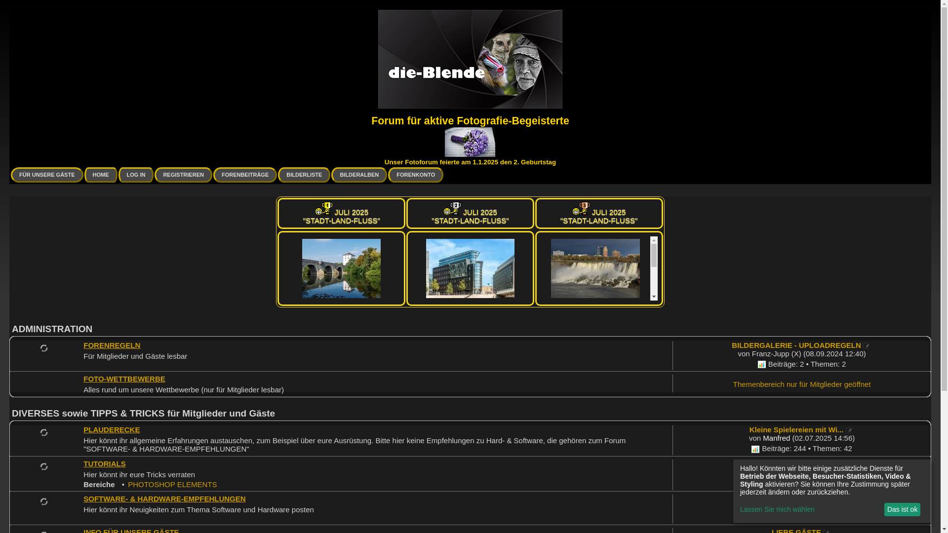 website screenshot of https://www.zur-blende.de/