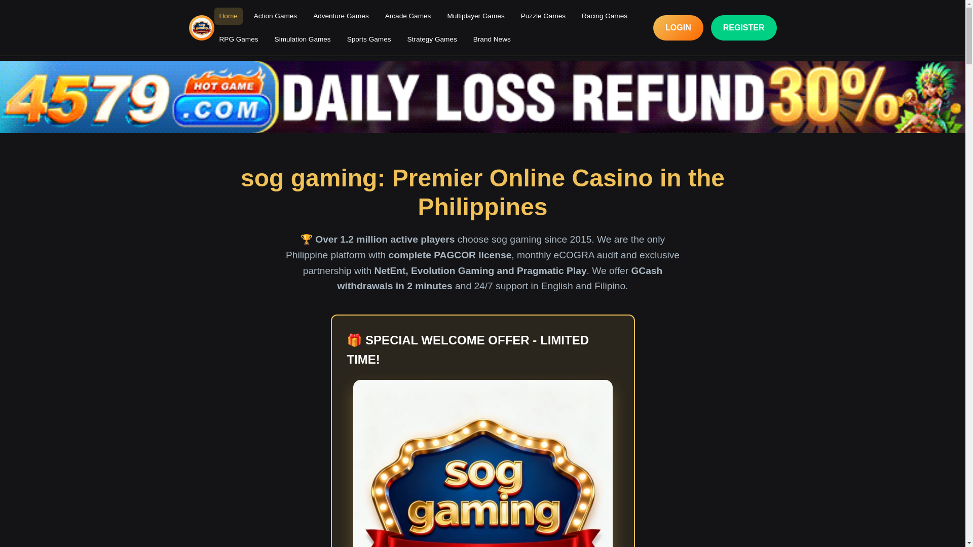 website screenshot of https://wwwsoggamingph.com/