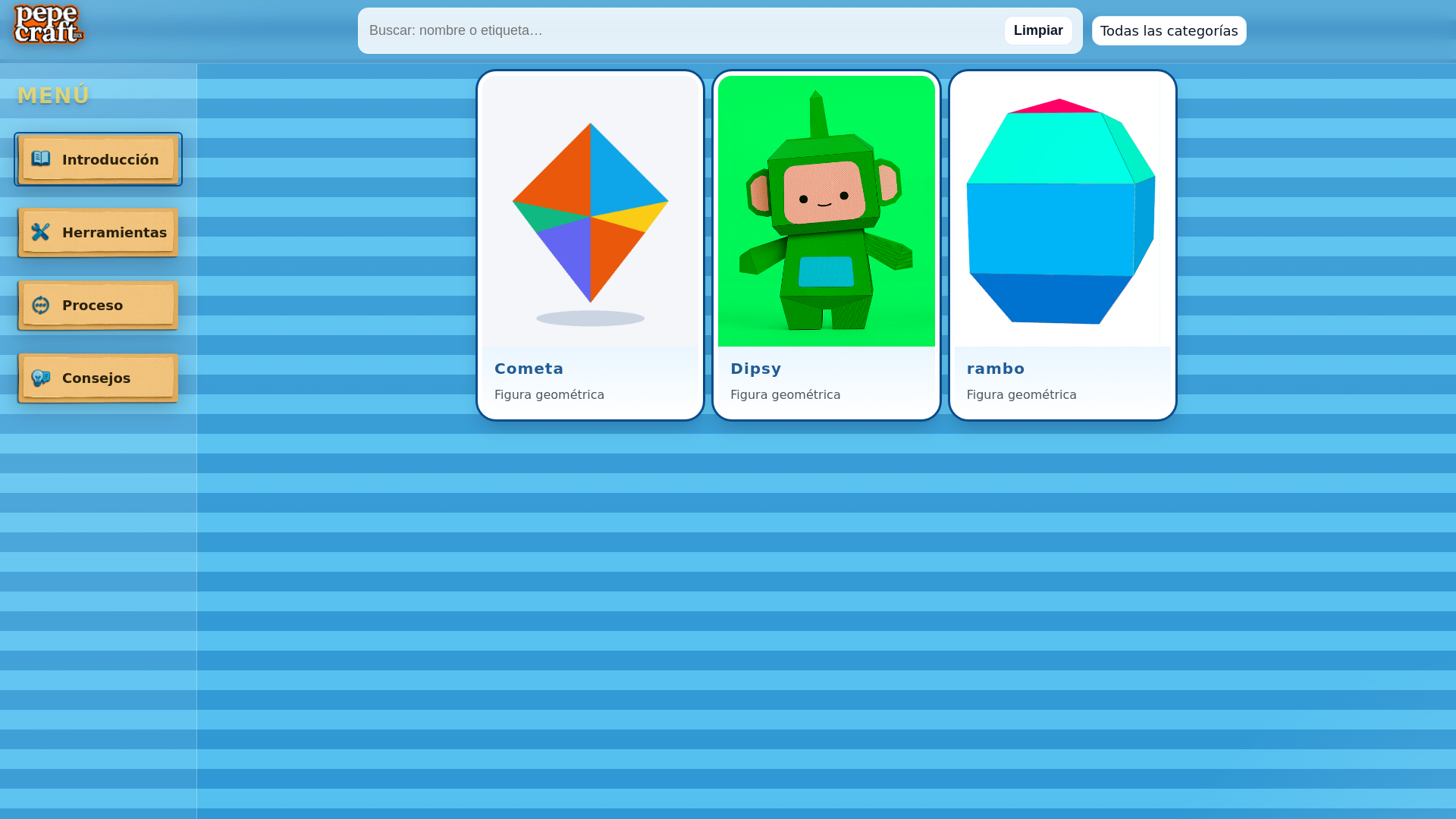 website screenshot of https://proyecto-papercraft-mx.pages.dev/
