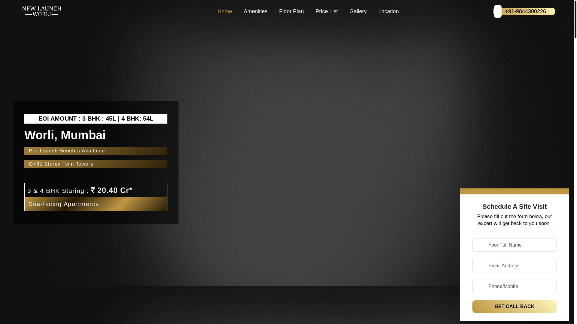website screenshot of https://luxuryprojectworli.com/