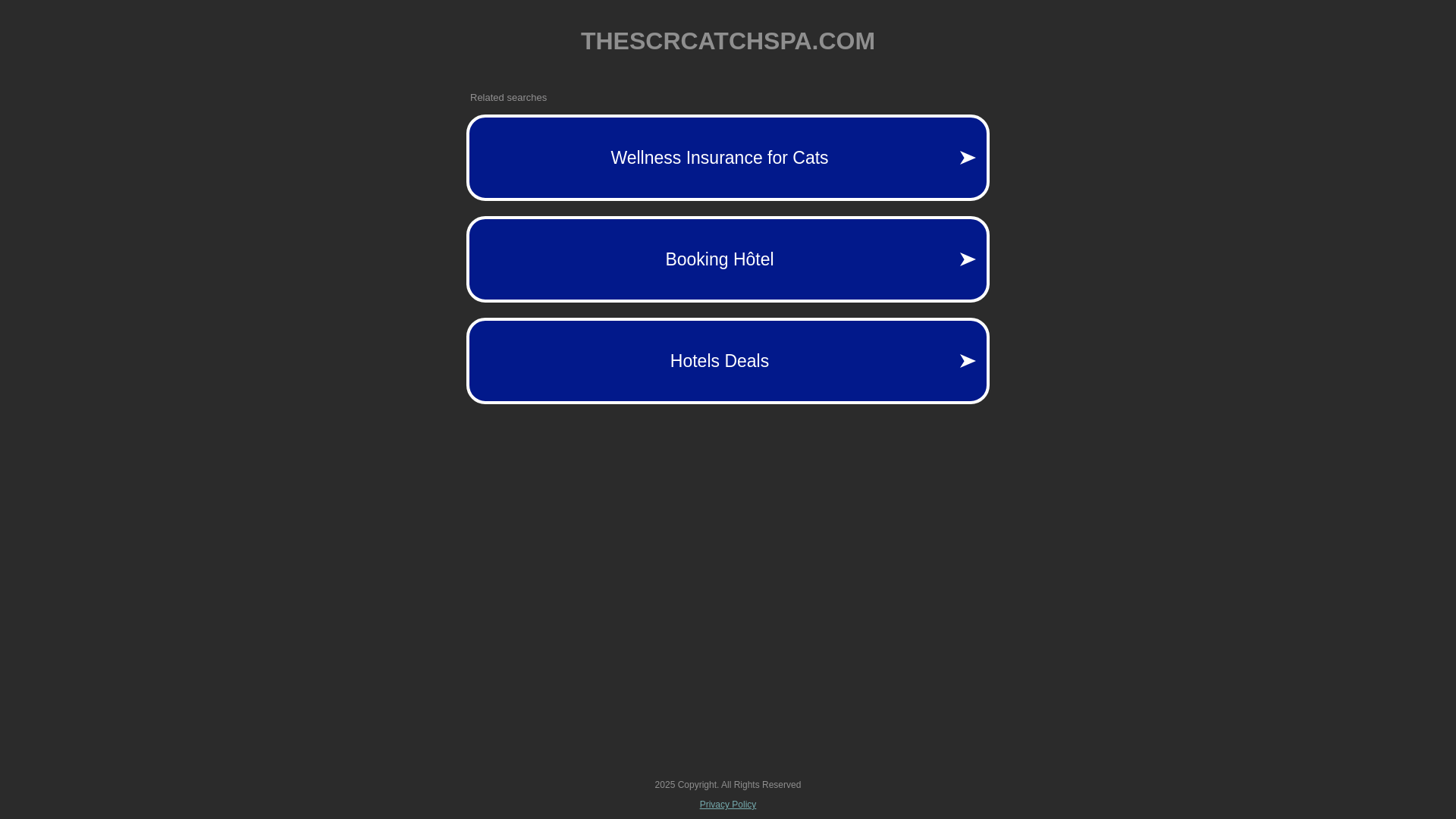website screenshot of https://thescrcatchspa.com/