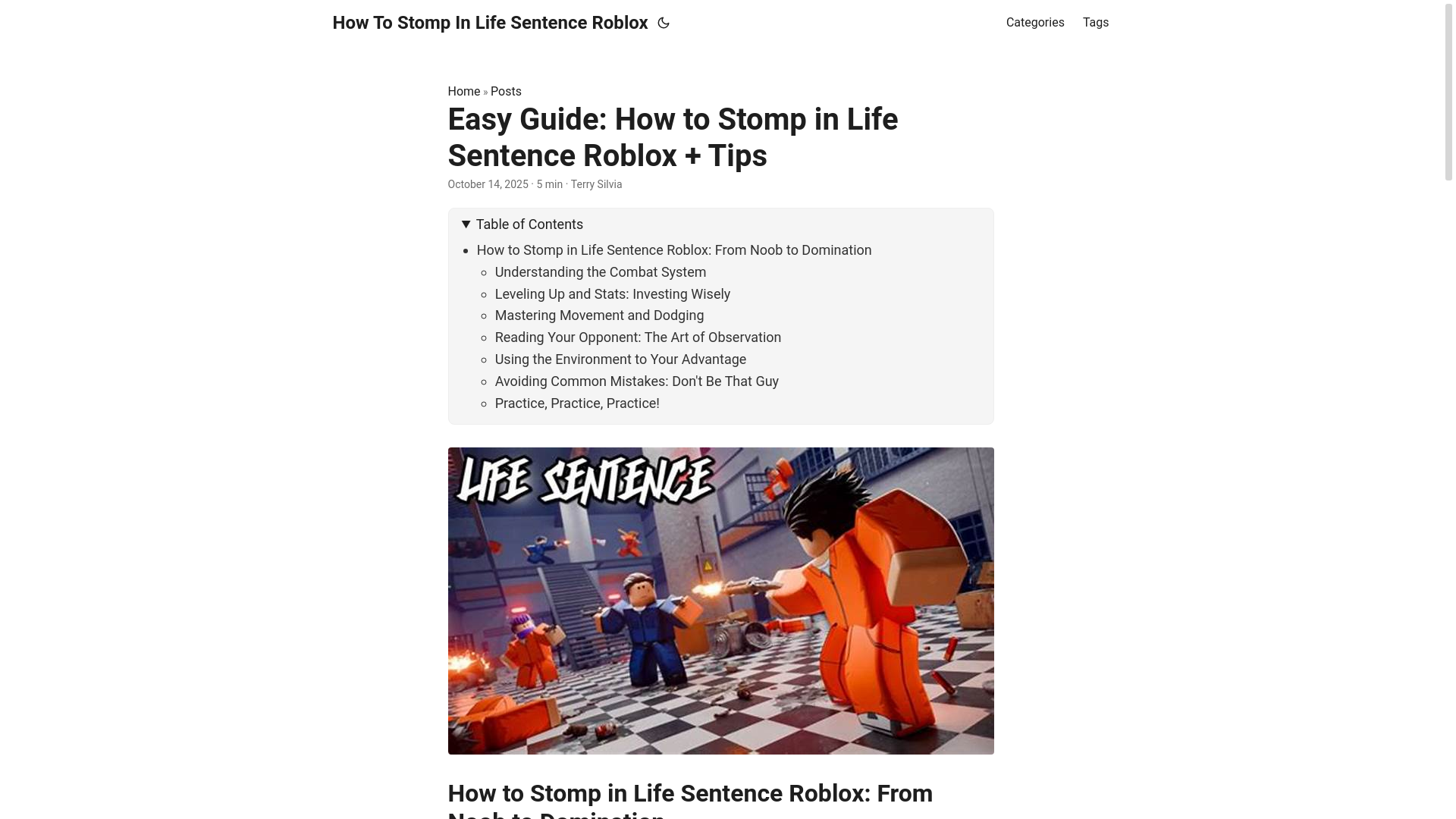 website screenshot of https://how-to-stomp-in-life-sentence-roblox.pages.dev/