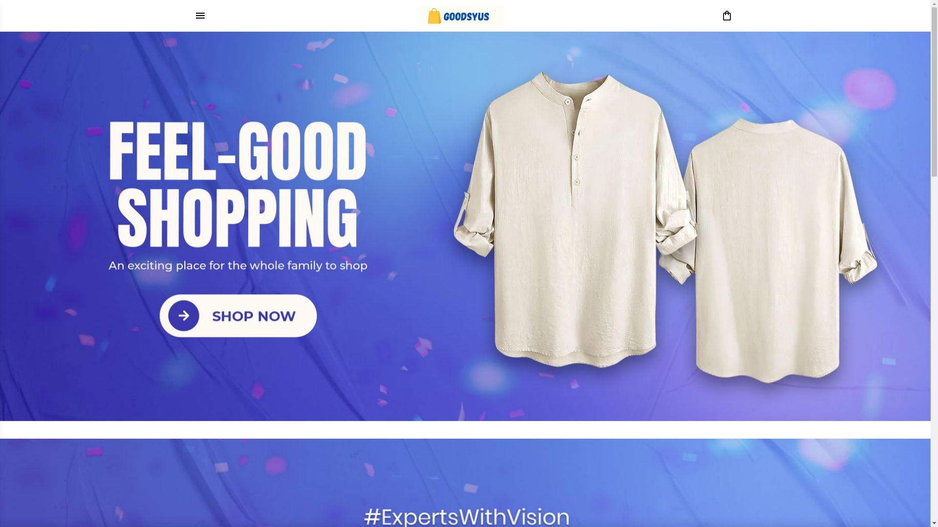 website screenshot of https://goodsyus.com/