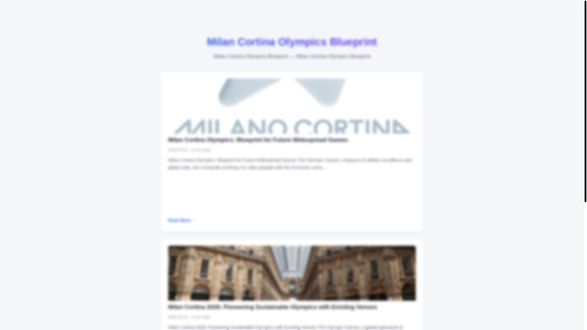 website screenshot of https://milan-cortina-olympics-blueprint.pages.dev/