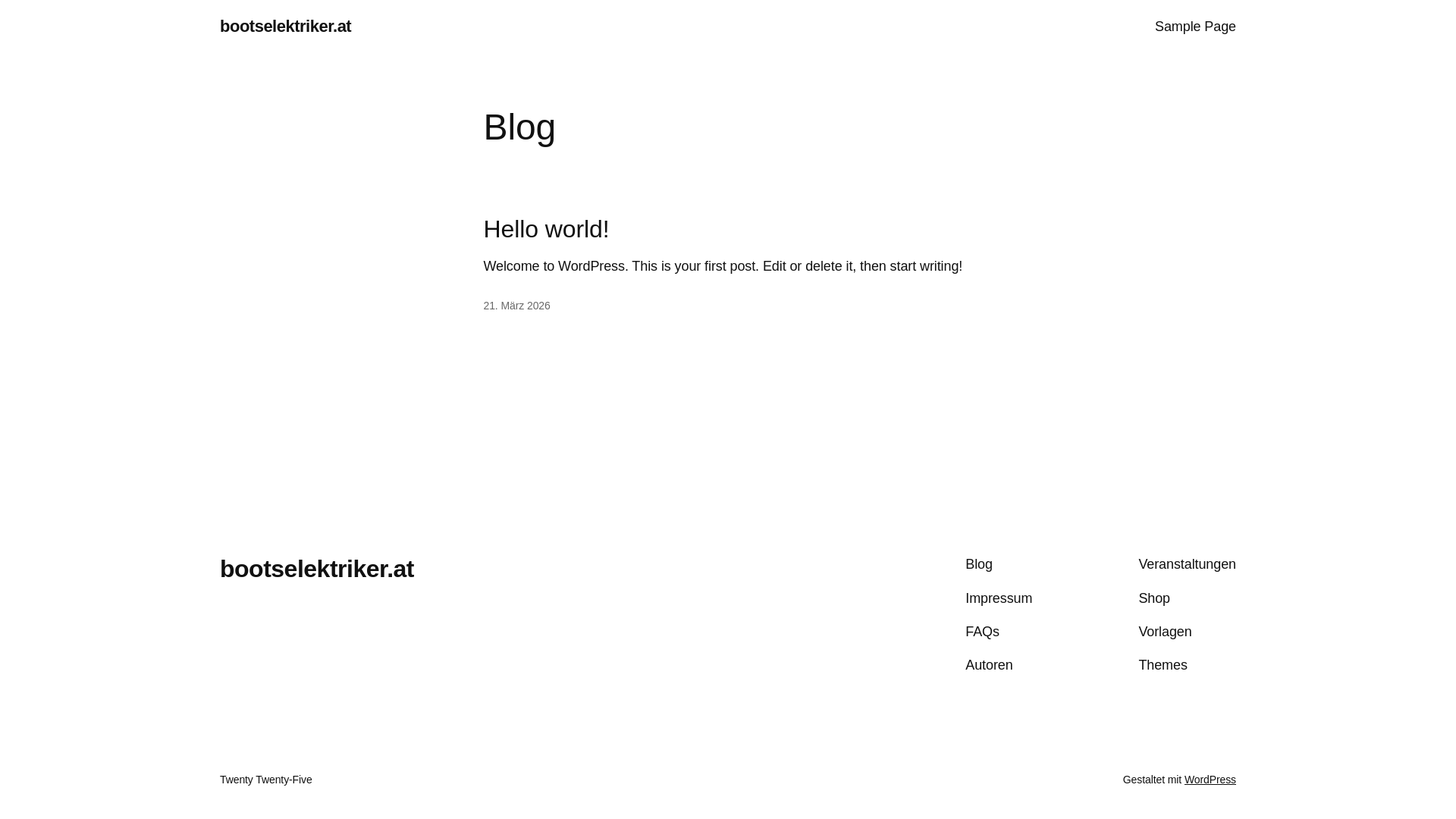 website screenshot of https://bootselektriker.eu/
