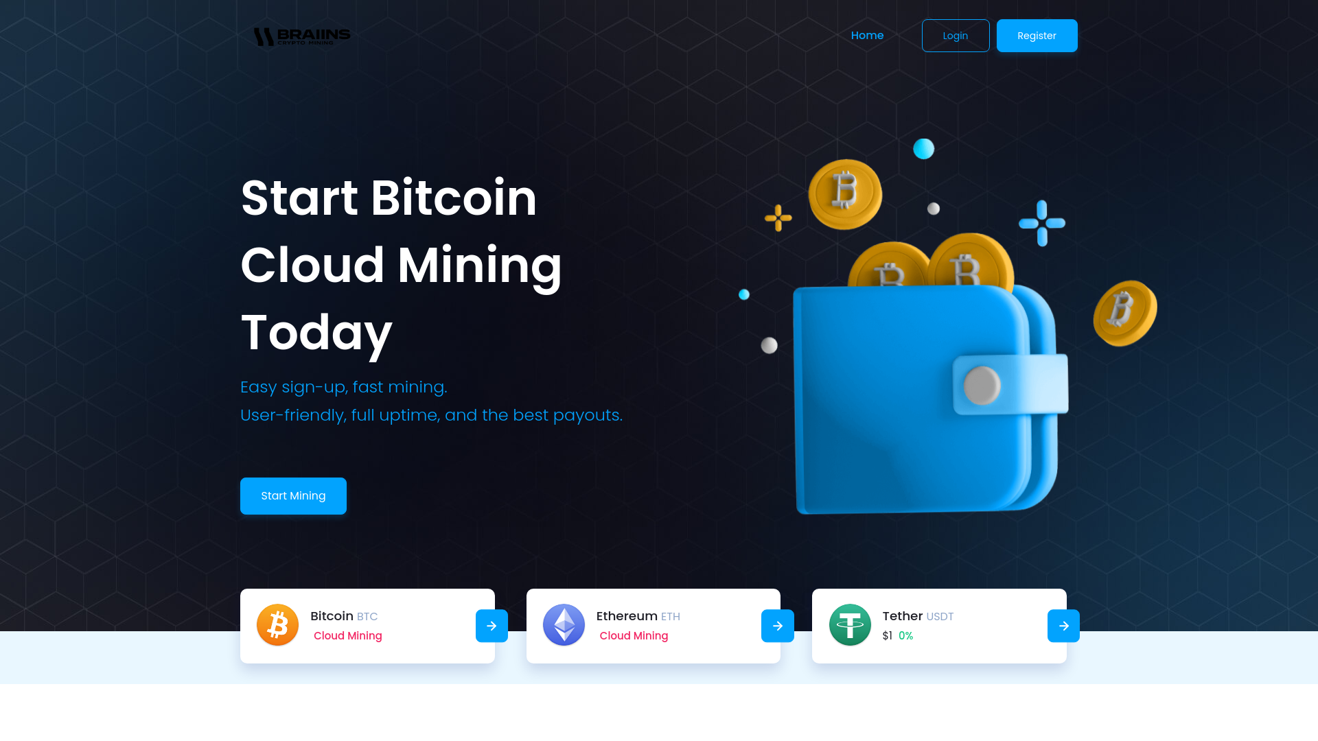 website screenshot of https://braiinscptmng.com