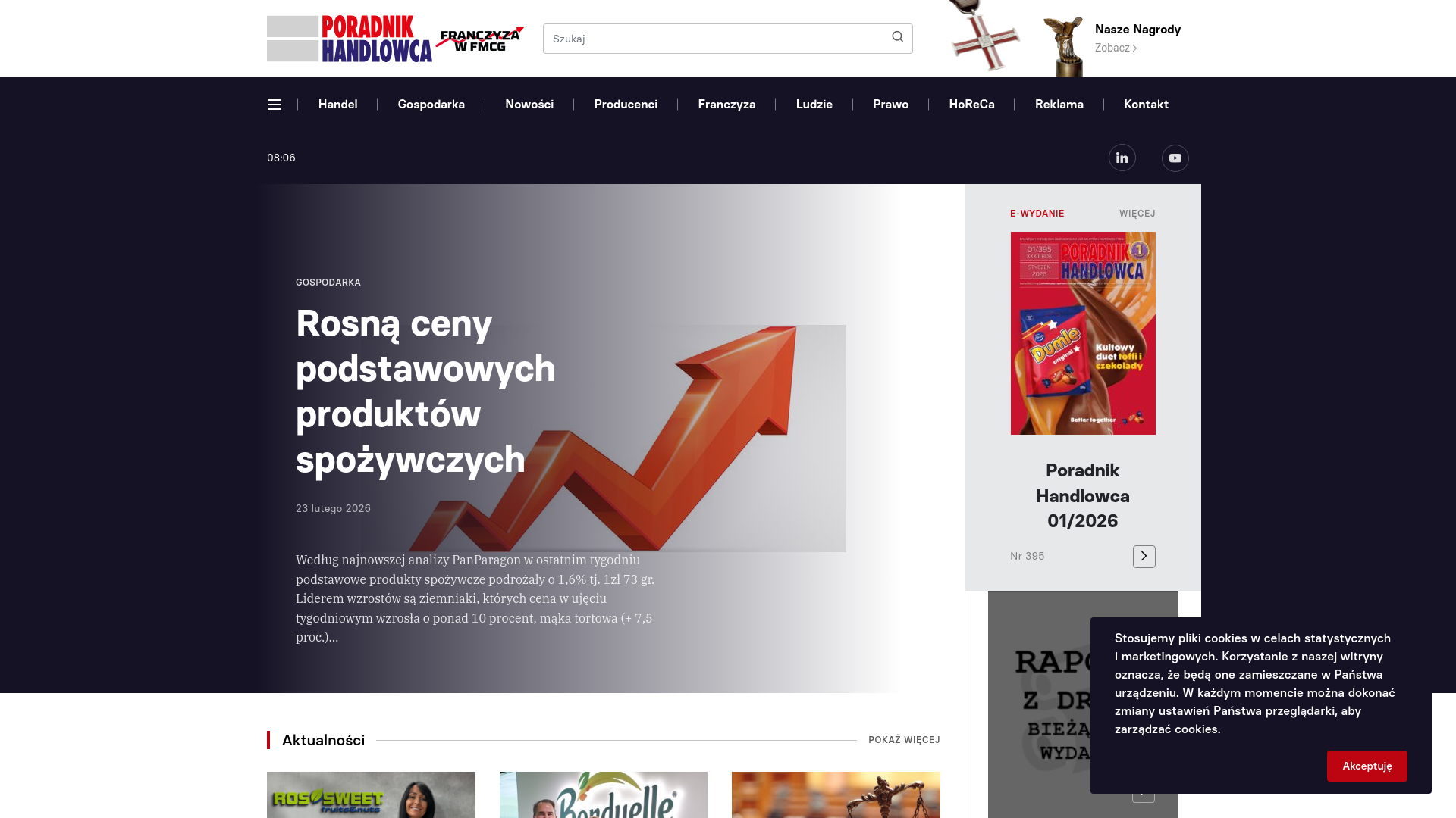 website screenshot of http://www.poradnikhandlowca.com.pl/