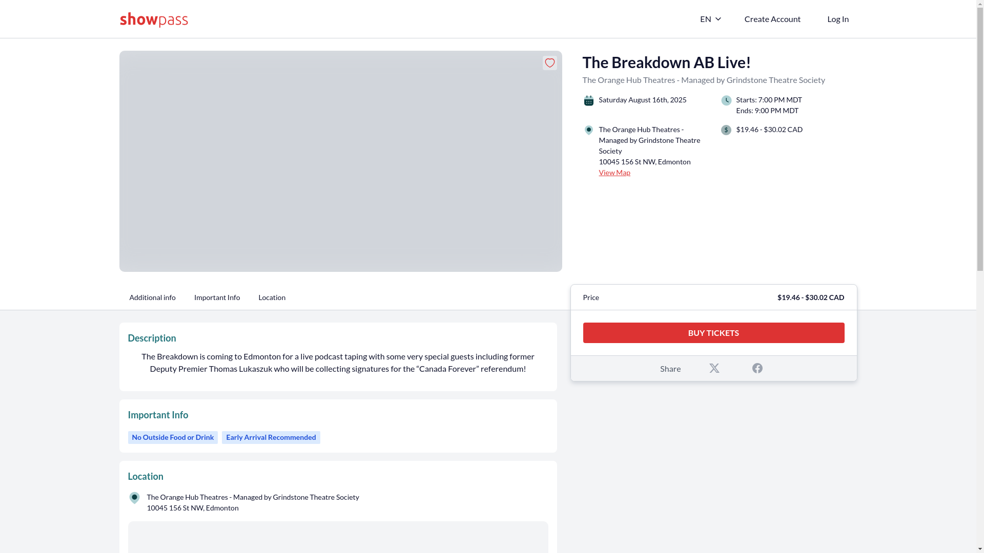 website screenshot of https://thebreakdownablive.ca/