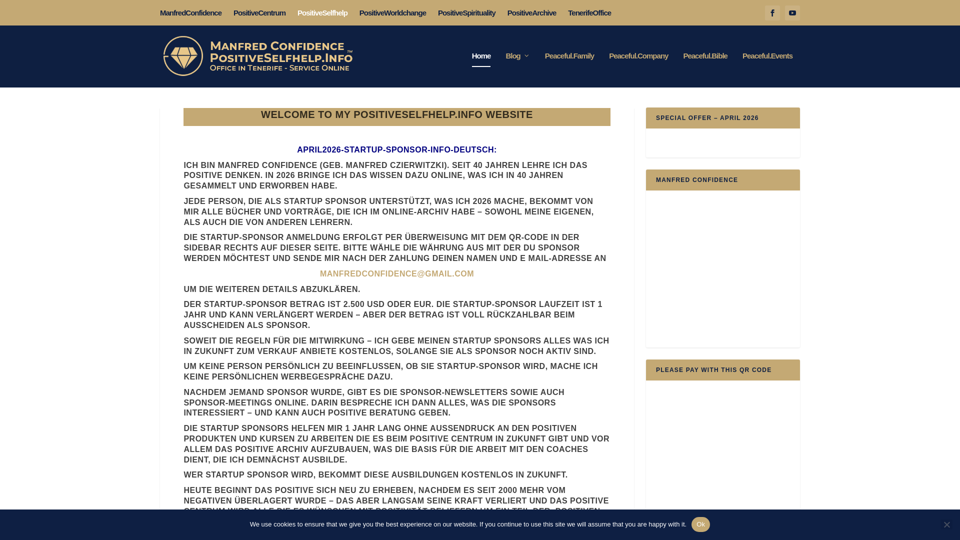 website screenshot of https://positiveselfhelp.info/