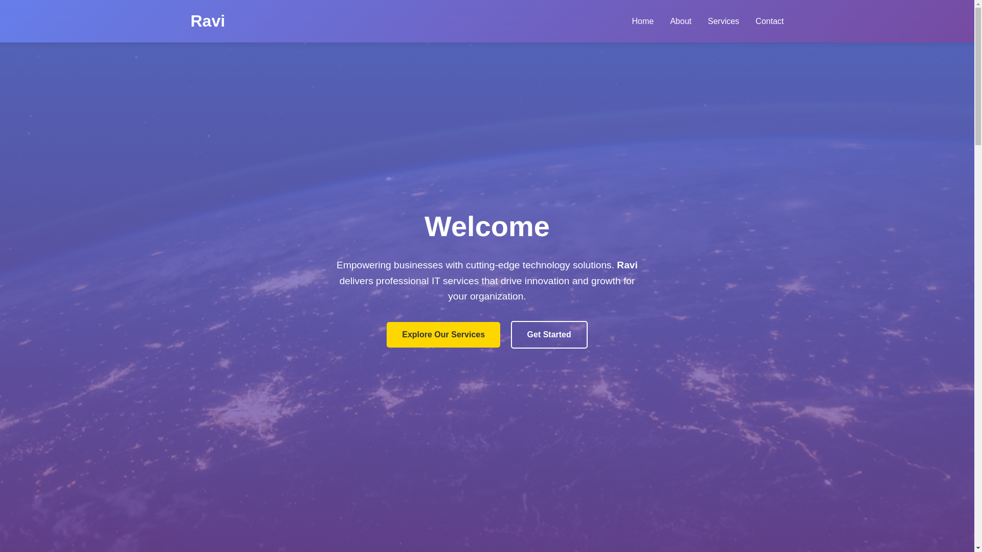 website screenshot of https://theravi.shop/