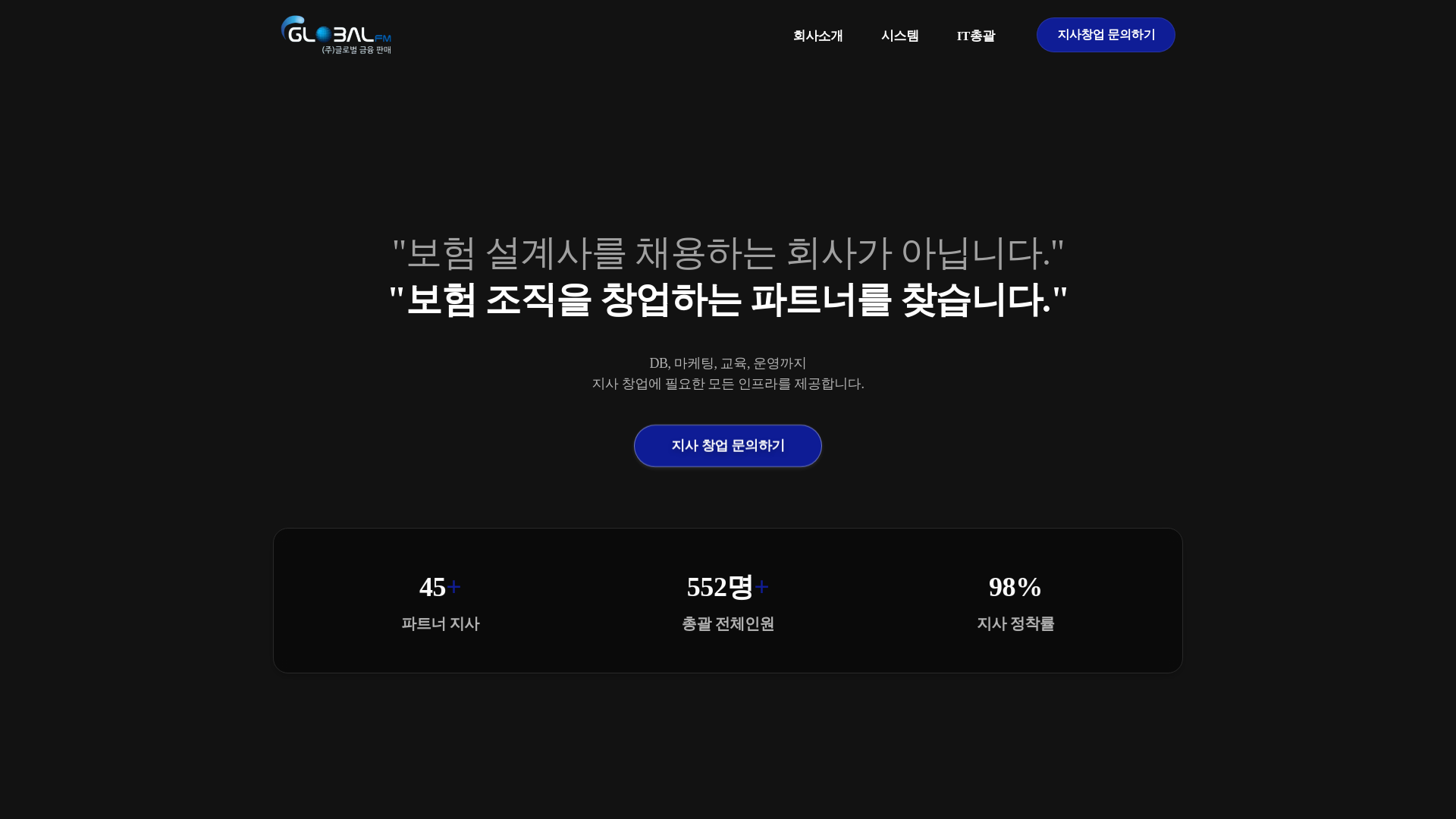 website screenshot of https://globalfmit.com/