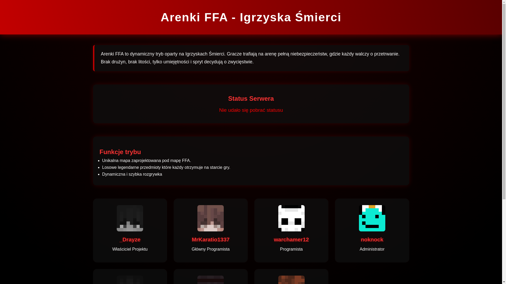 website screenshot of https://arenki-ffa.pl/