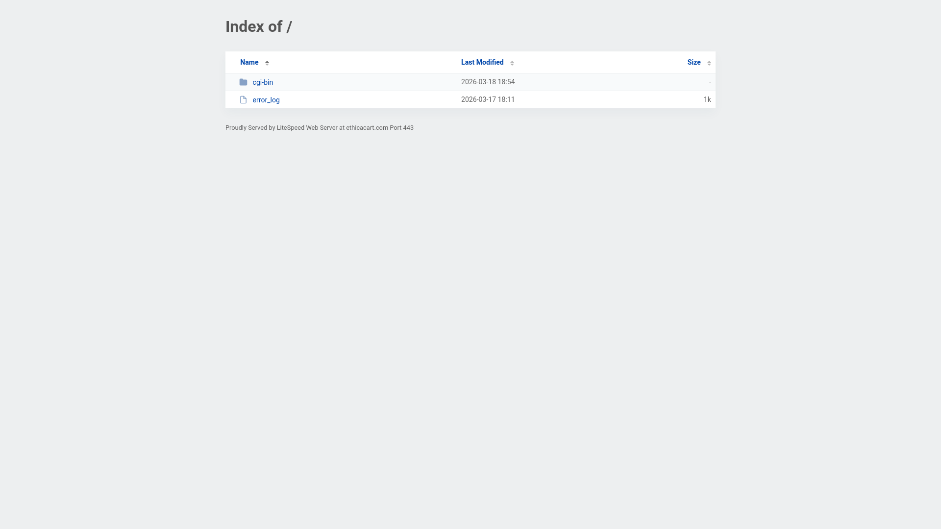 website screenshot of https://ethicacart.com/