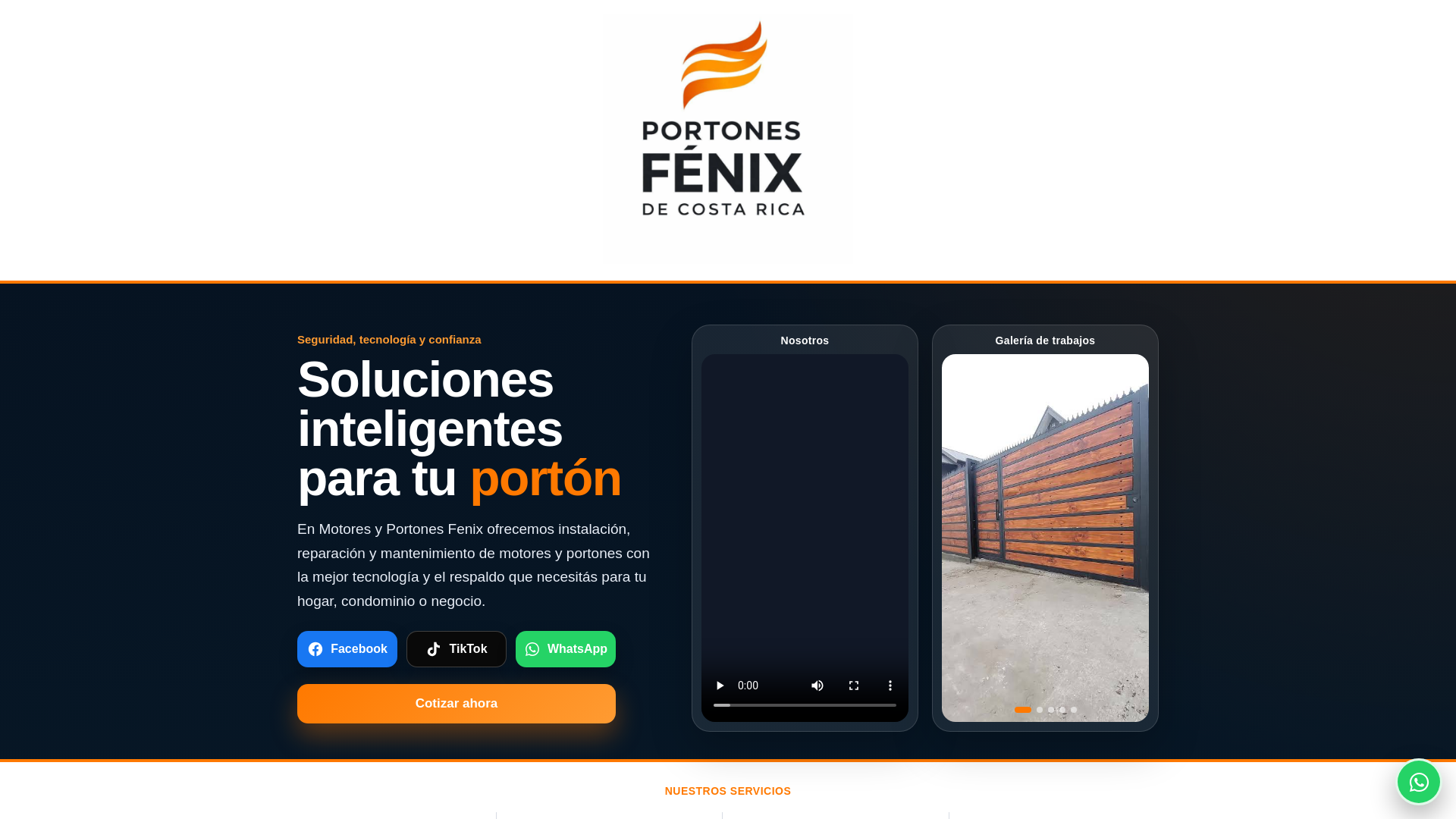 website screenshot of https://motoresyportonesfenix.com/