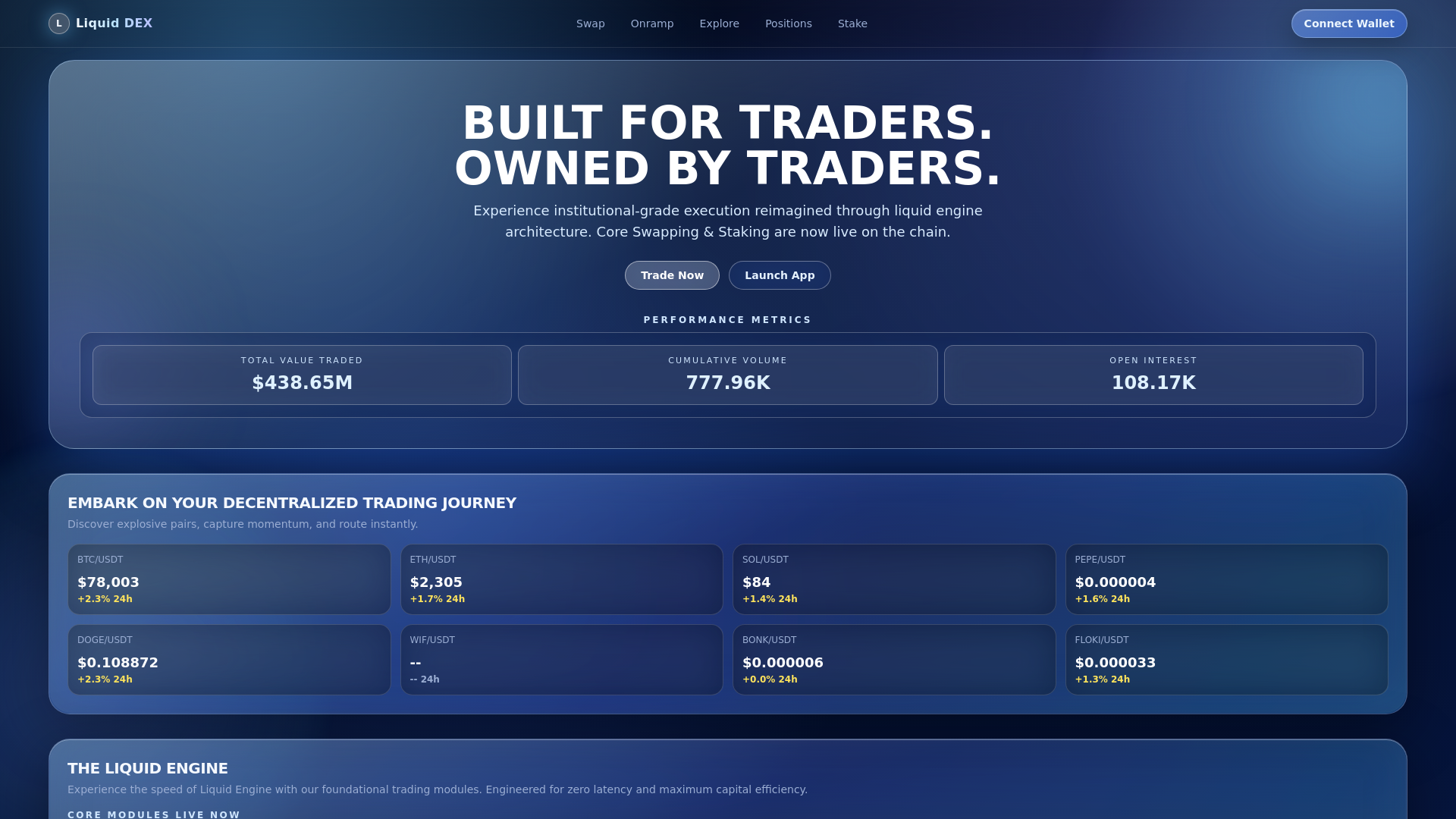 website screenshot of https://liquiddex.app