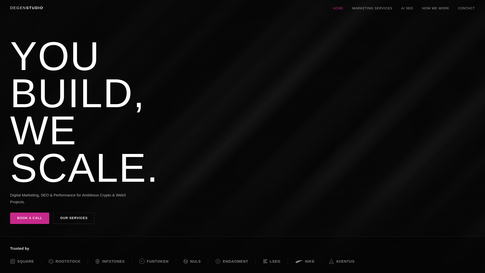 website screenshot of https://degenstudio.in