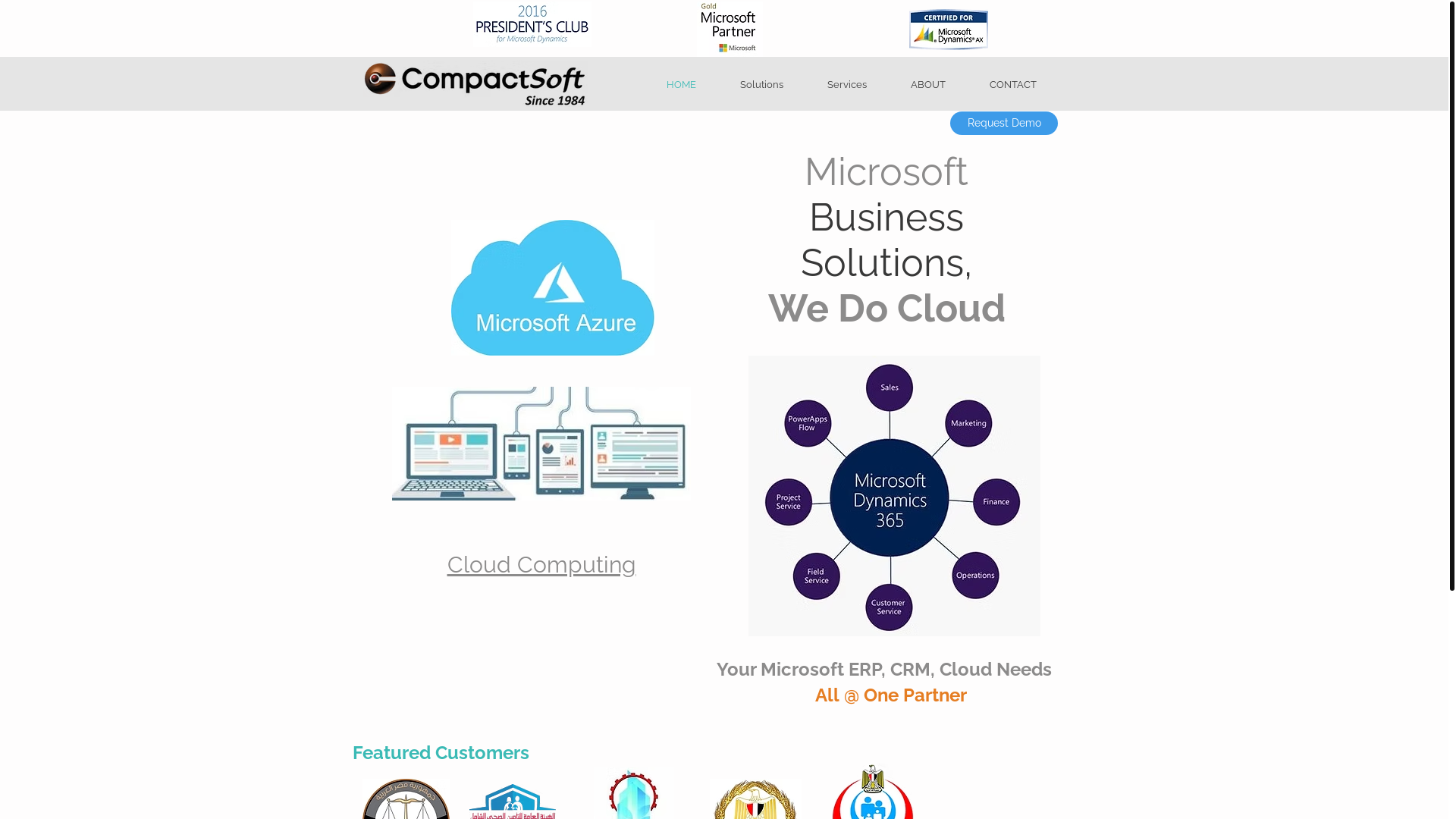 website screenshot of https://compactsoft-int.com/