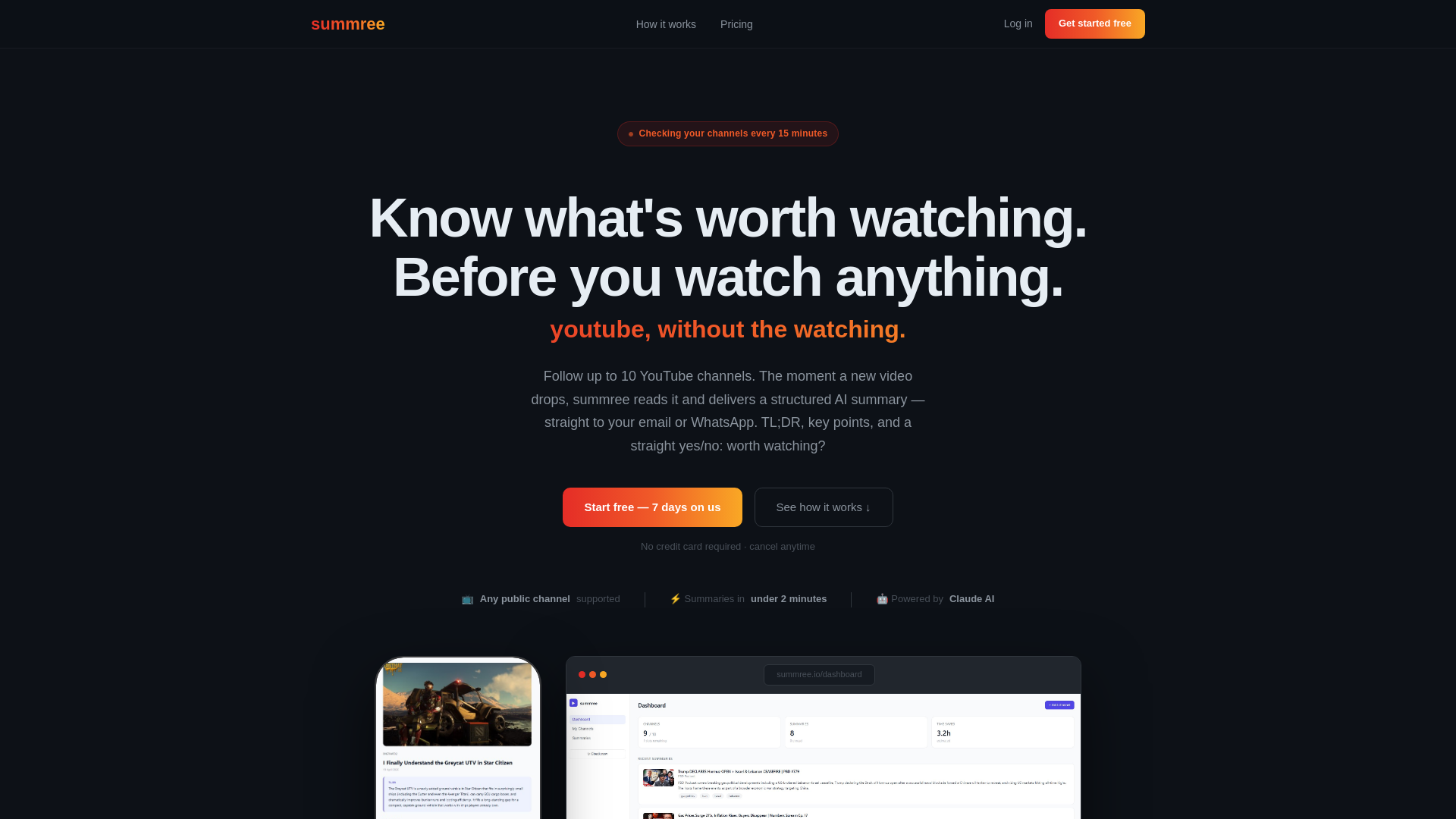 website screenshot of https://summree.io/