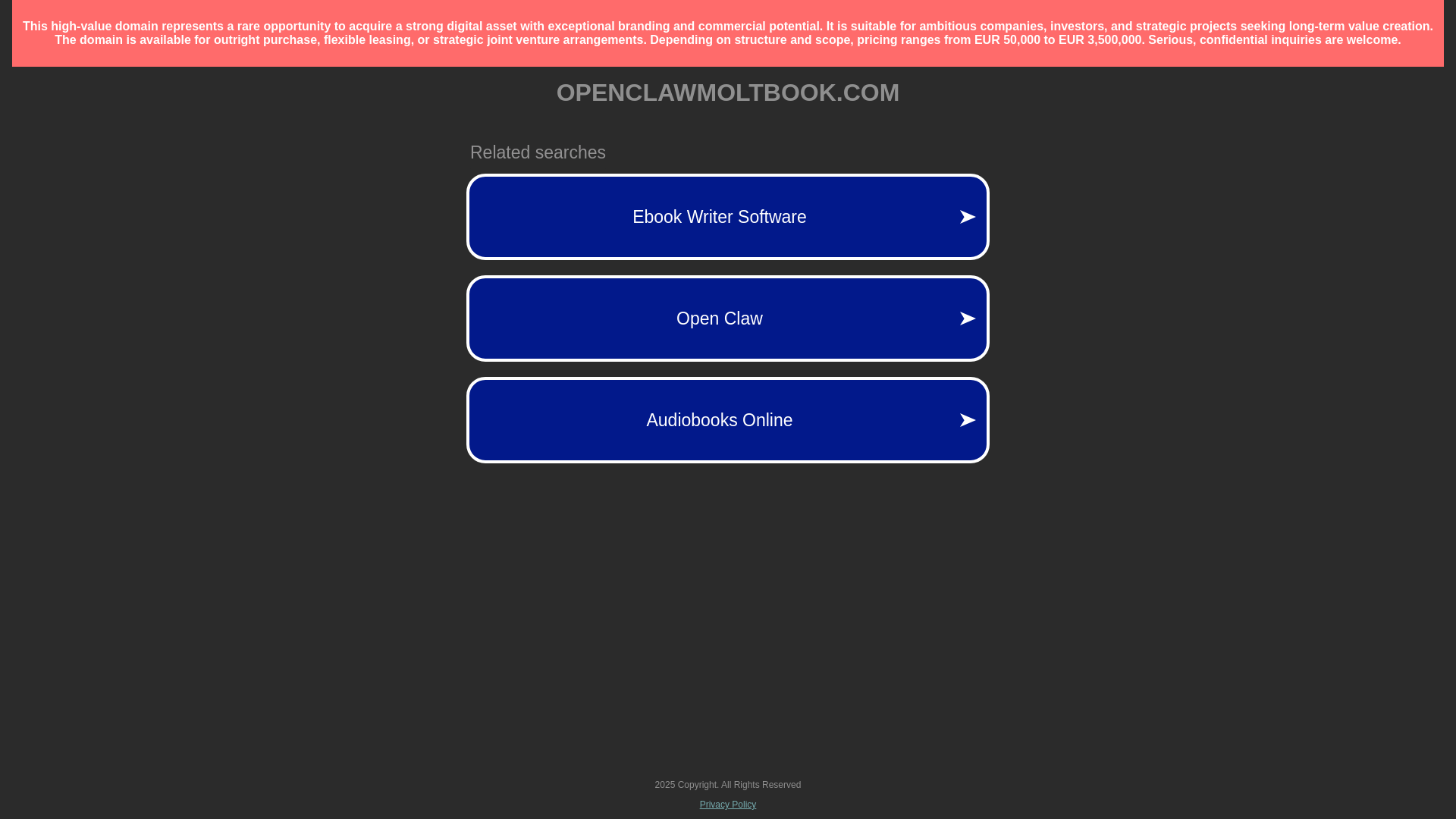 website screenshot of https://openclawmoltbook.com/