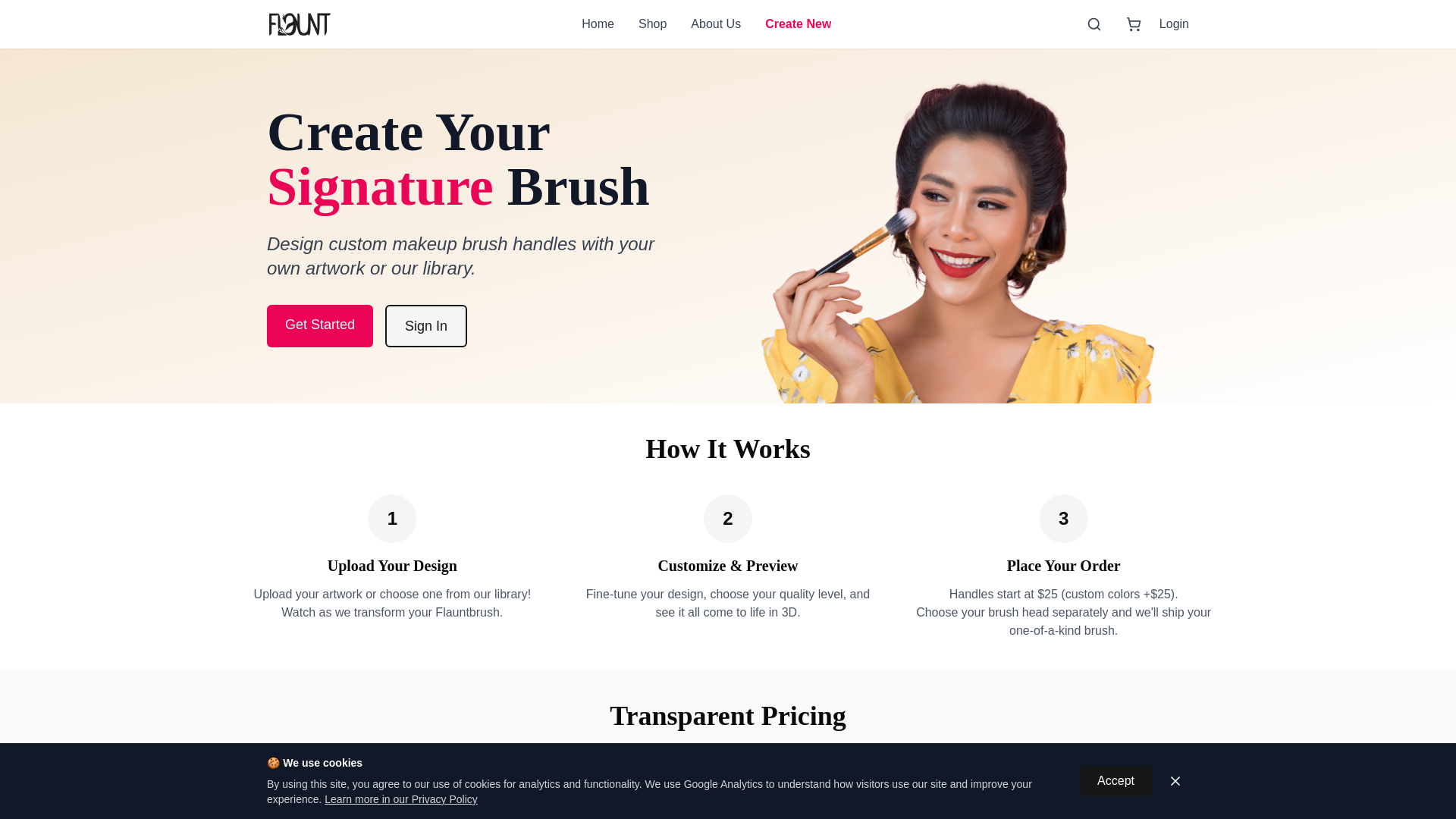 website screenshot of https://flauntbrush-modeler.pages.dev/