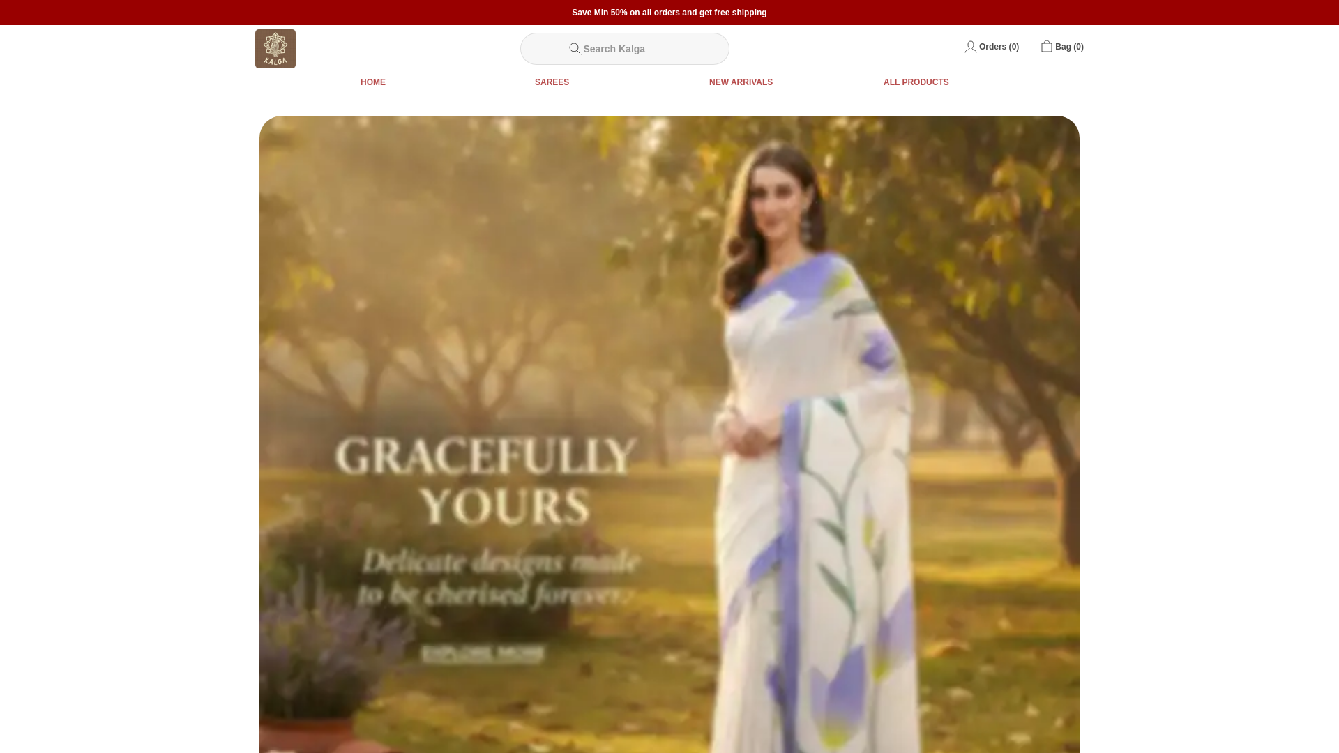 website screenshot of https://kalgahandicrafts.com