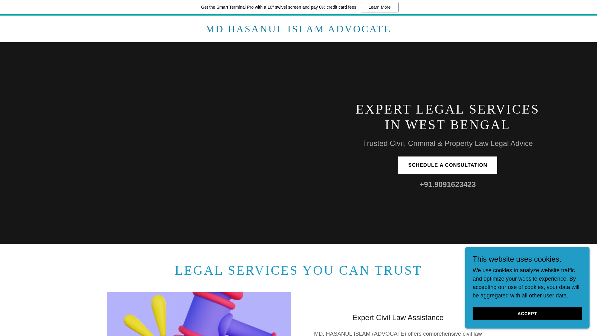 website screenshot of https://mdhasanulislamadvocate.online/