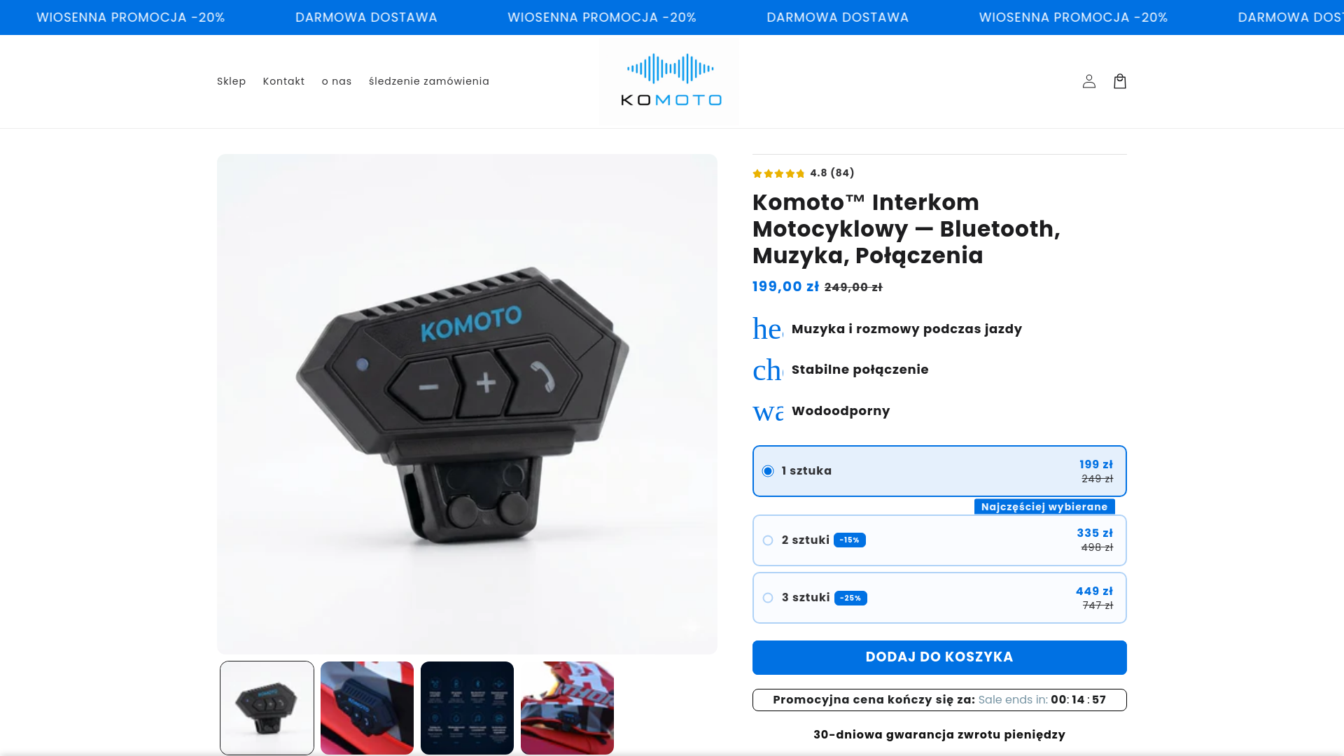 website screenshot of https://komoto.pl/