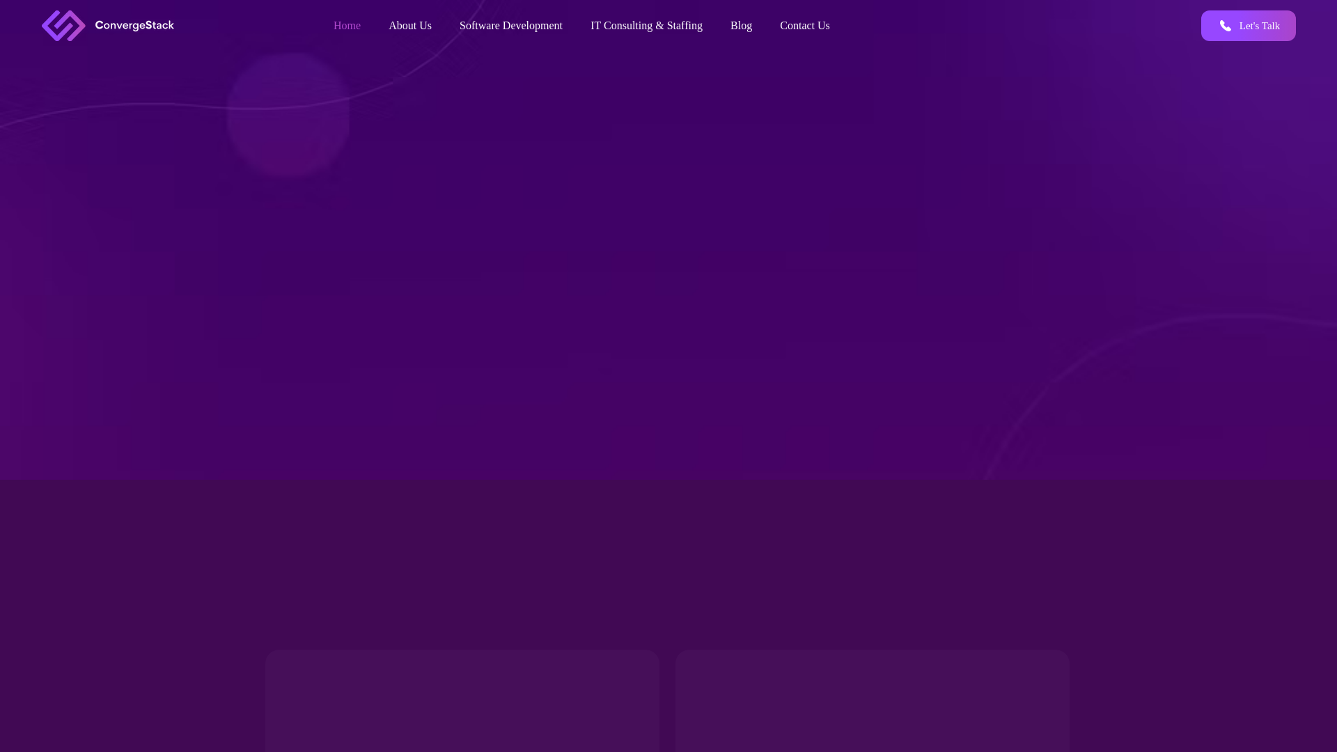 website screenshot of https://convergestackgroup.com/