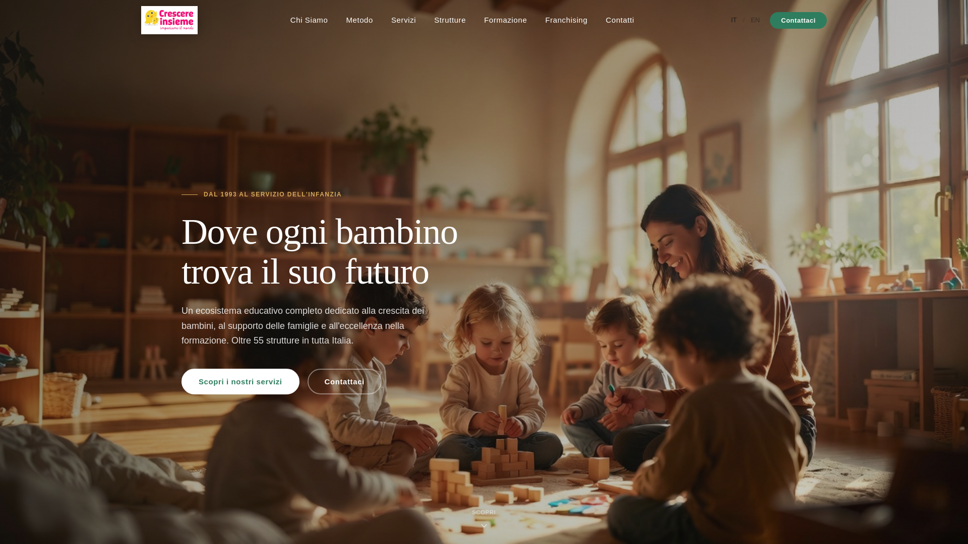 website screenshot of https://crescere-insieme-preview.pages.dev/