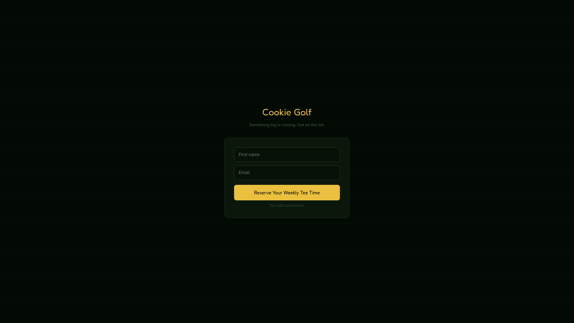 website screenshot of https://cookiegolf.com/