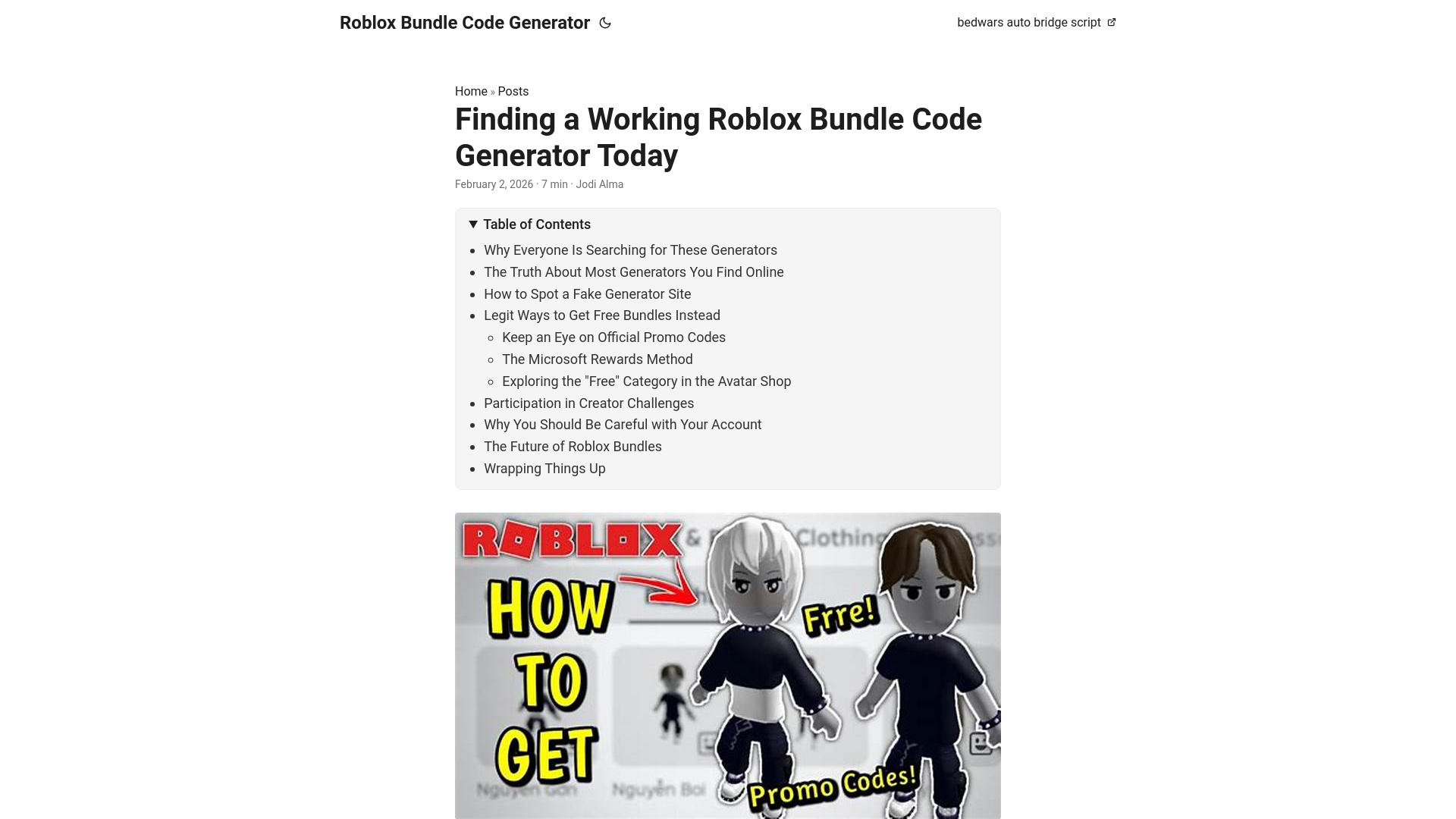 website screenshot of https://roblox-bundle-code-generator.pages.dev/