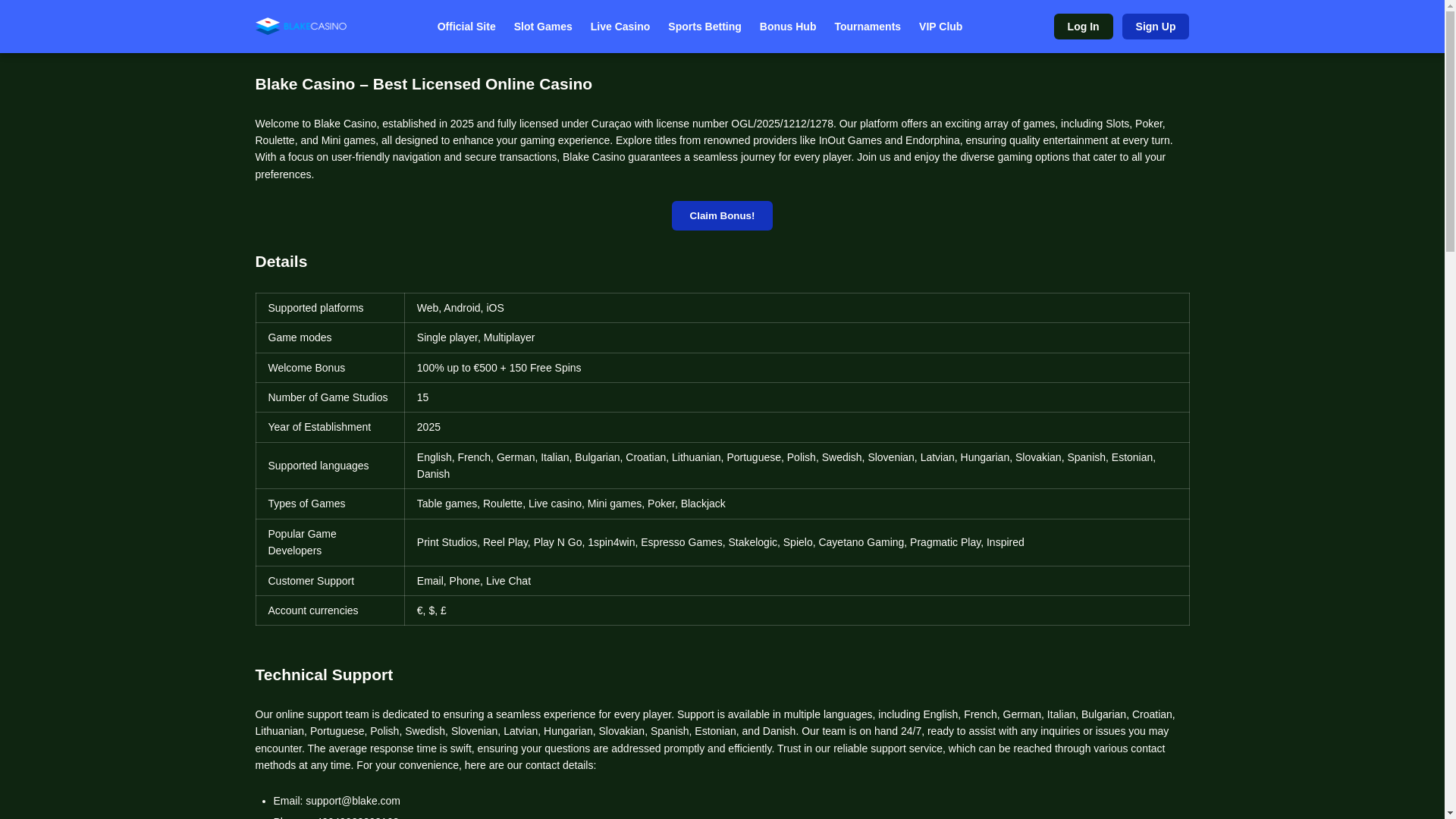 website screenshot of https://blake-casino-net.pages.dev/