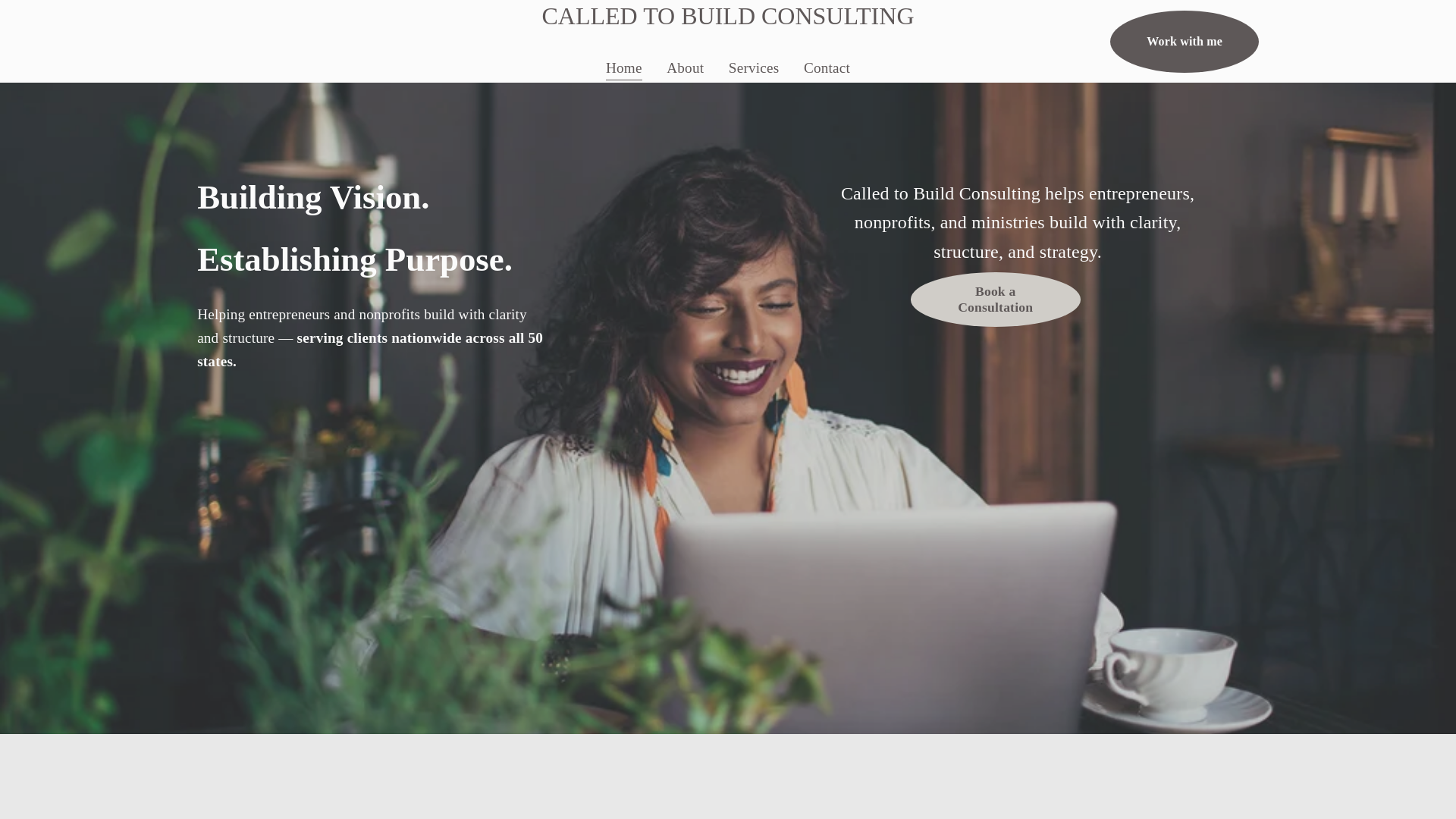 website screenshot of https://createdtobuildconsulting.org