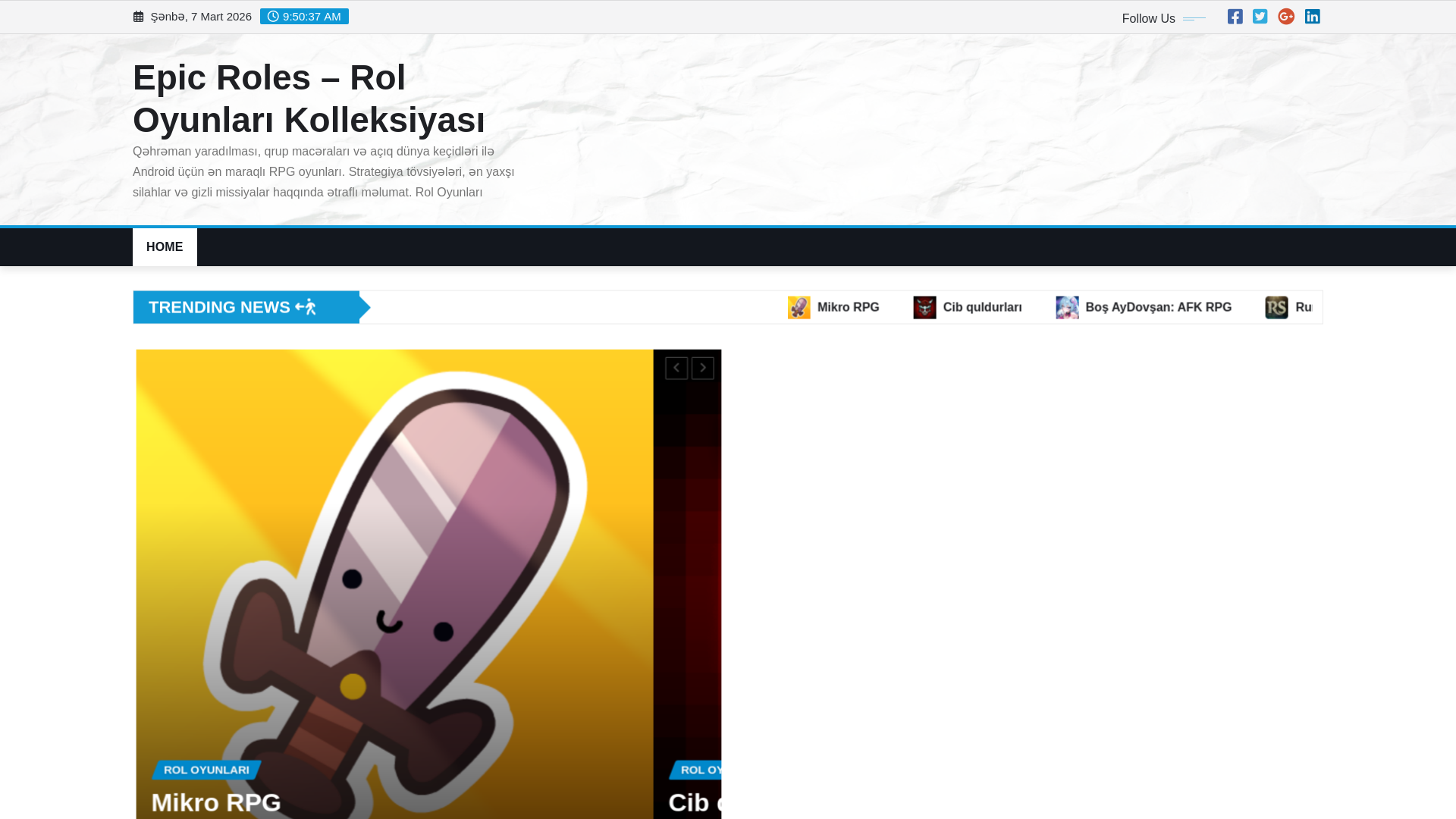 website screenshot of https://epicroles.icu/