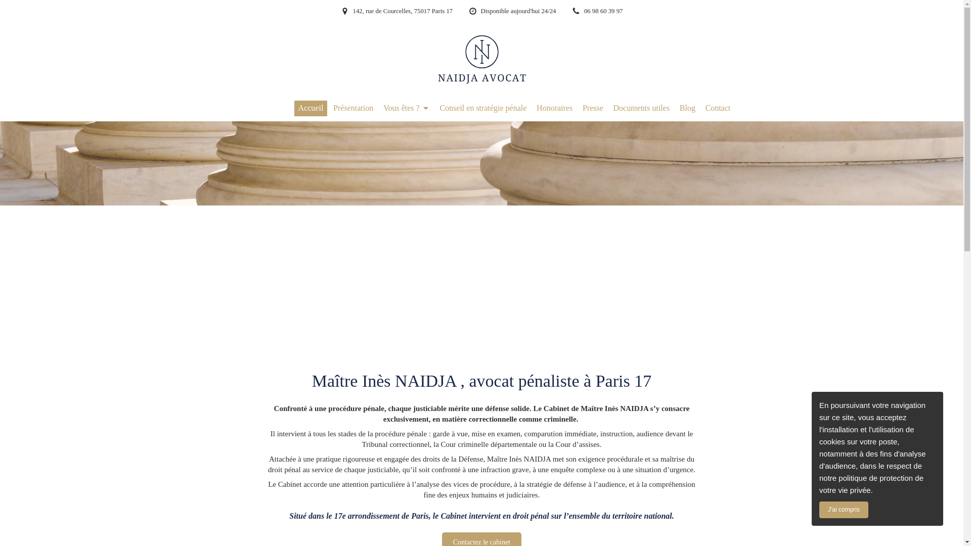 website screenshot of https://naidja-avocat.com/