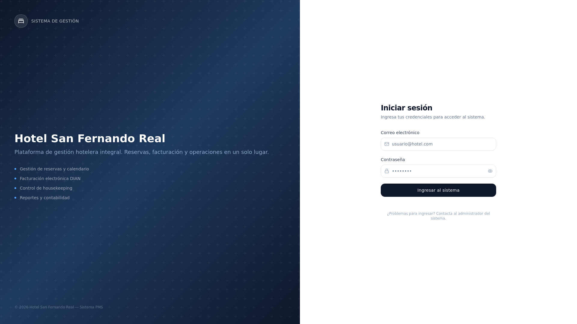 website screenshot of https://zamudiohotel.com