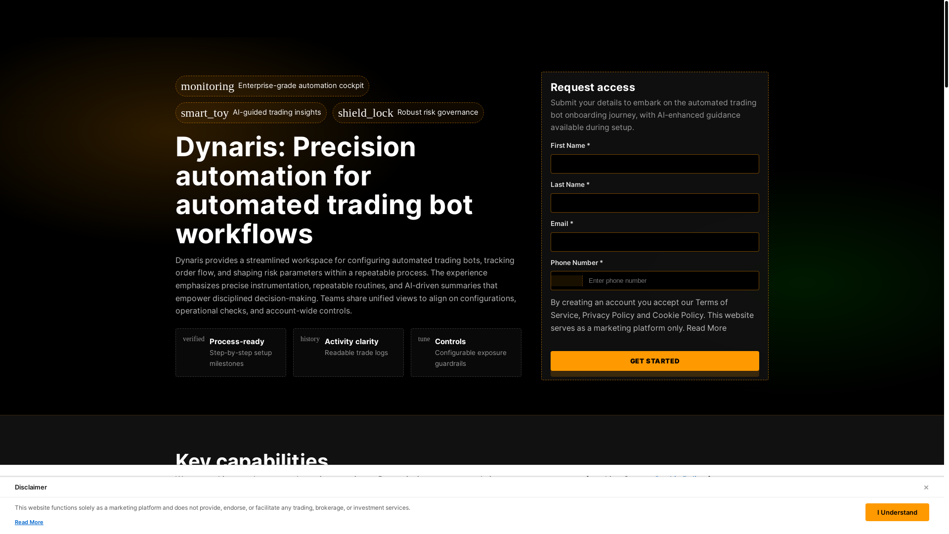 website screenshot of https://dynarispro-site.pages.dev/