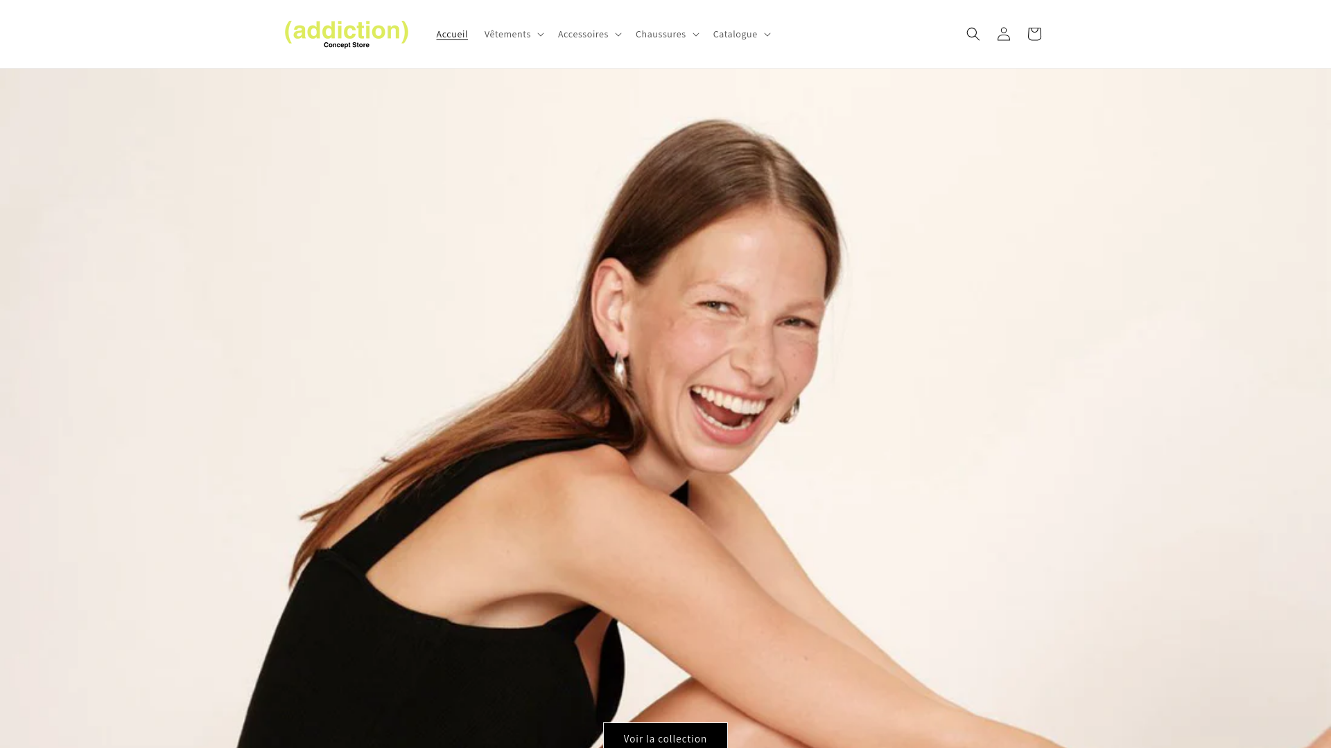 website screenshot of https://addictionconceptstore.com/