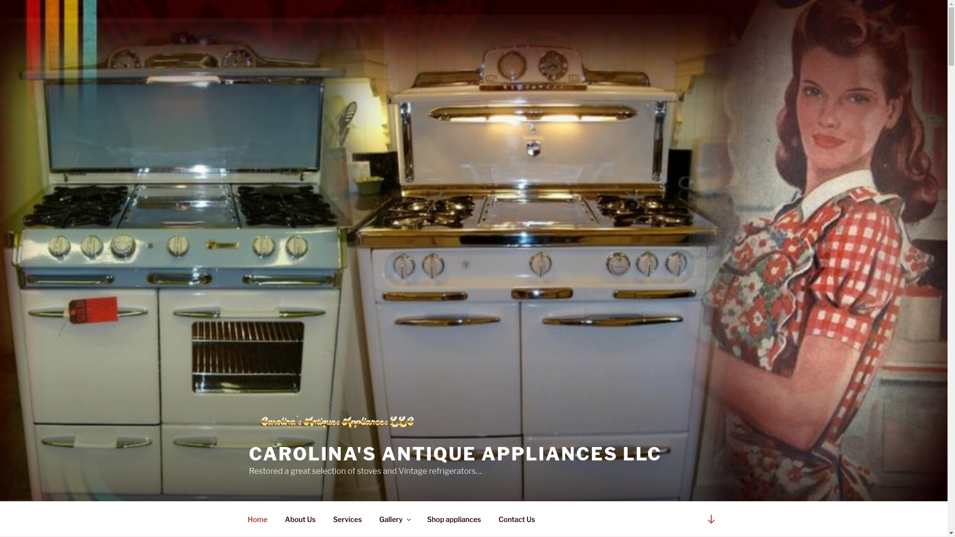 website screenshot of https://carolinasantiqueappliances.com/