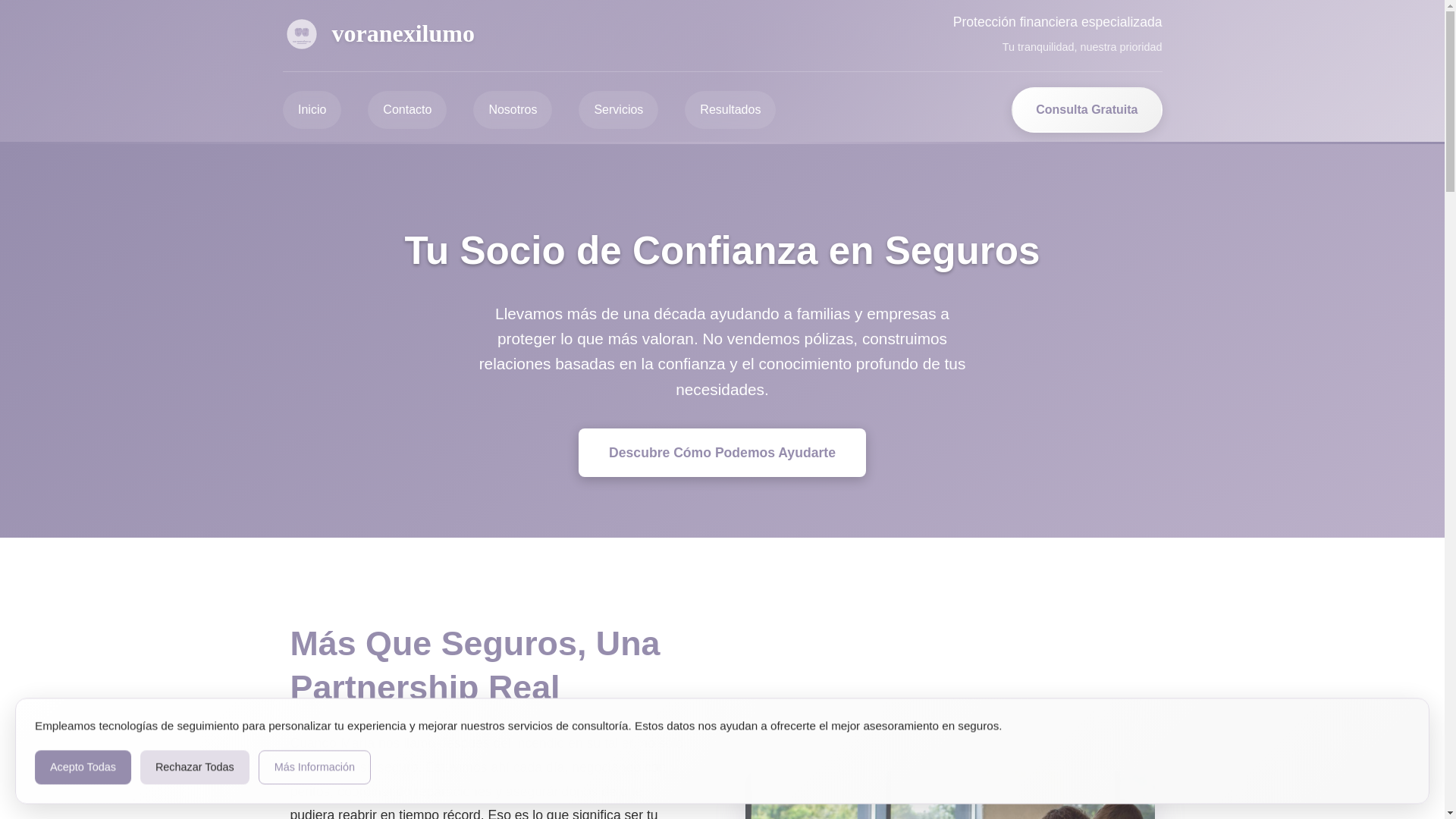 website screenshot of https://voranexilumo.com/